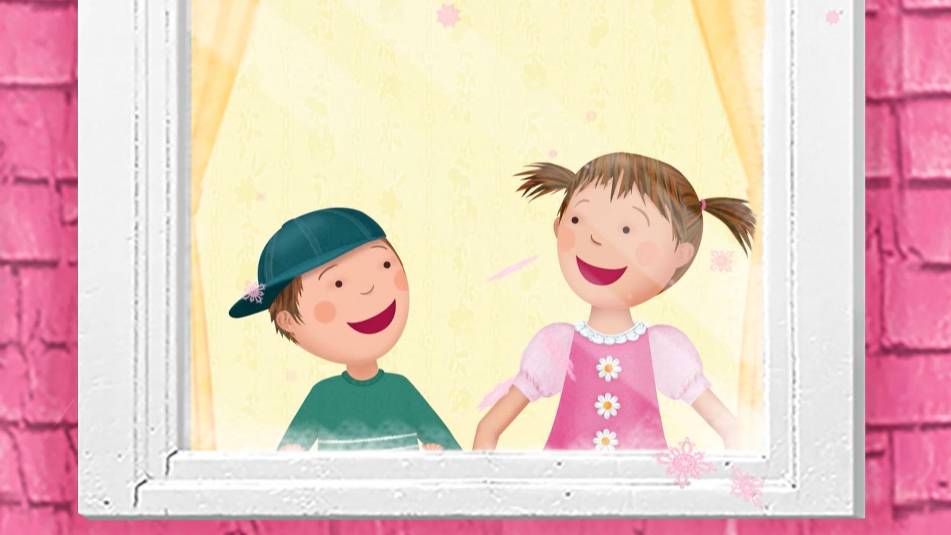 Pinkalicious is excited to get some snow. But she didn't expect the snow to be pink!