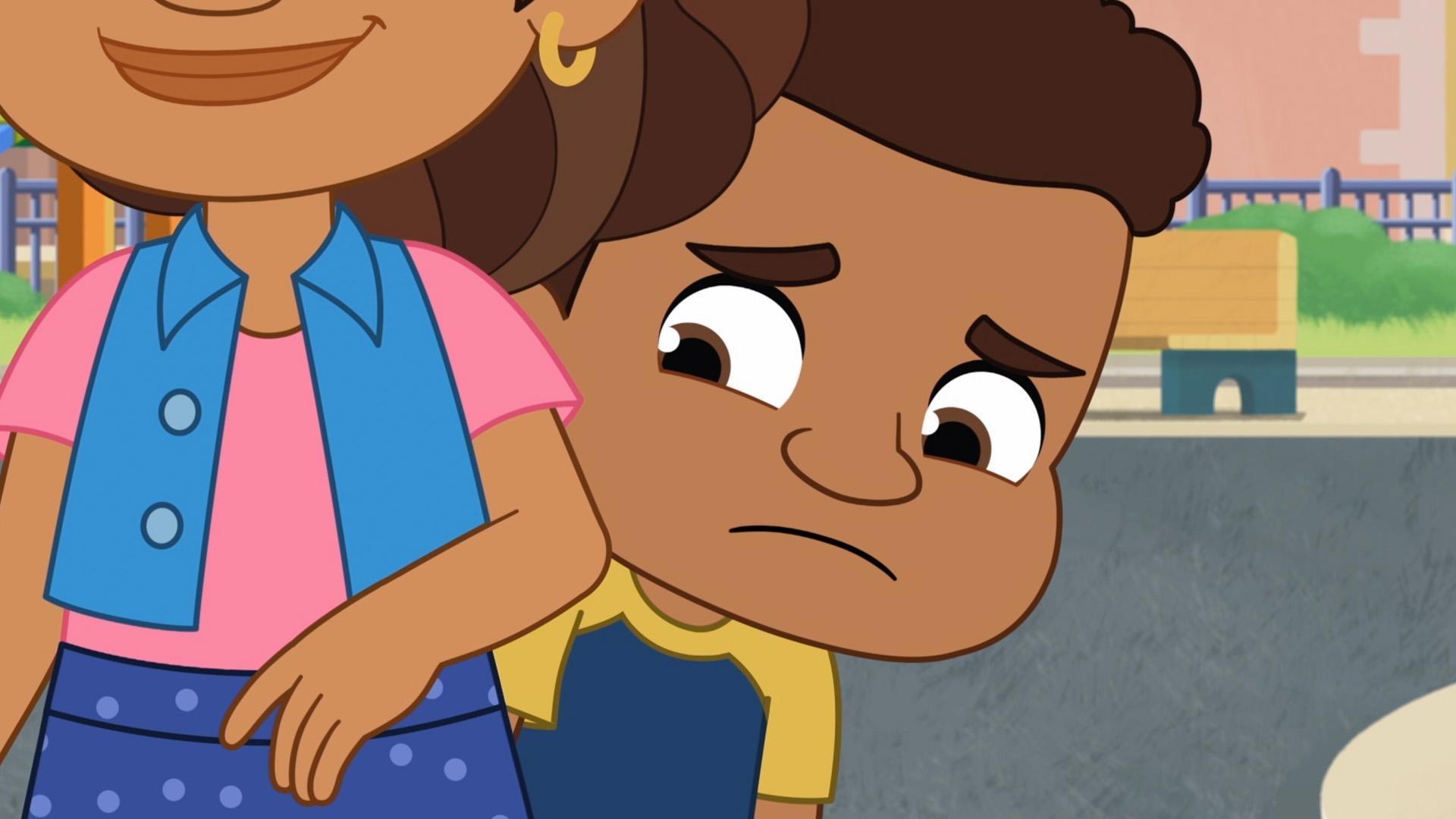 Alma's excited about the new babysitter JaVon, but Junior is a little shy.