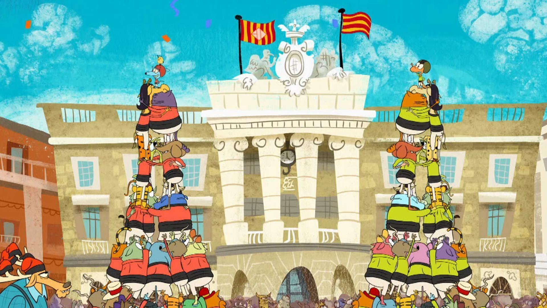 Carmen needs help from her friends so she can help Ramona climb the castell.