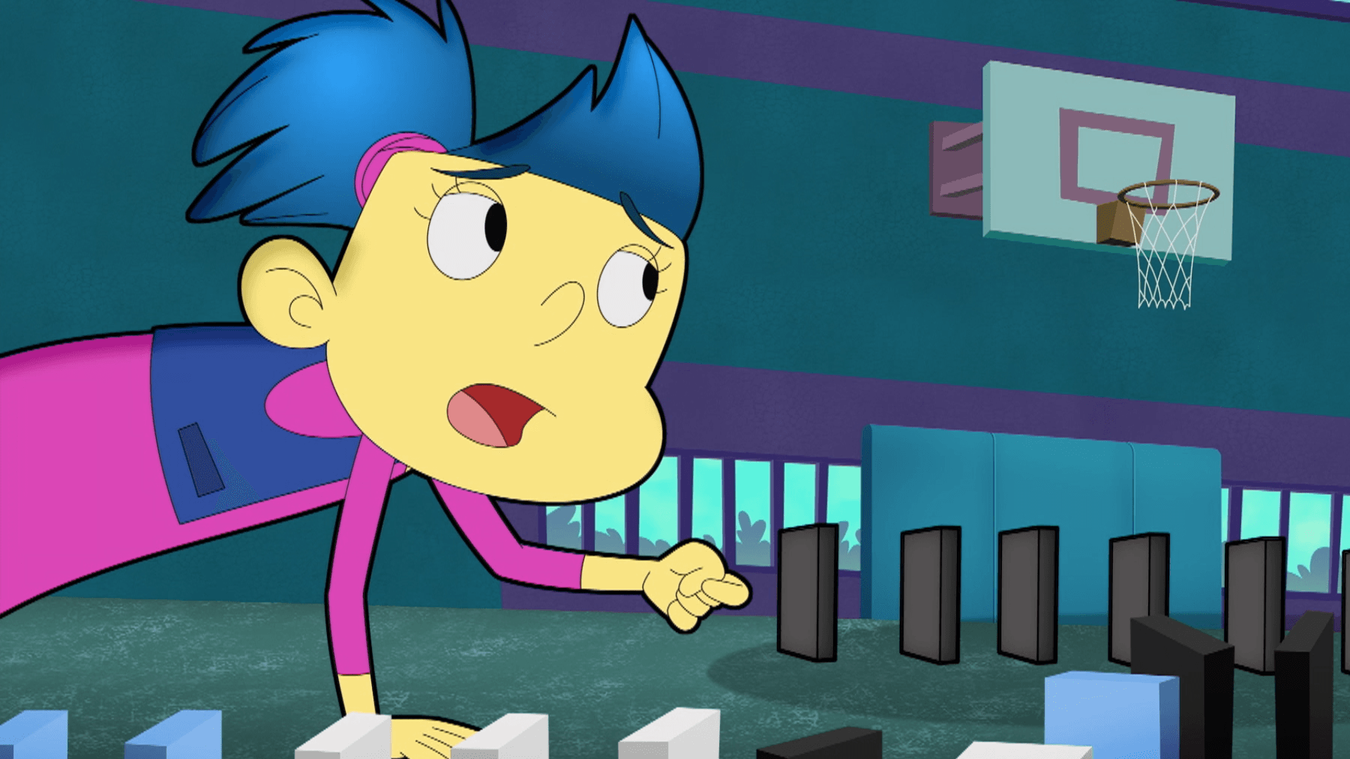 The Squad muffles the noise and helps set a domino world record.