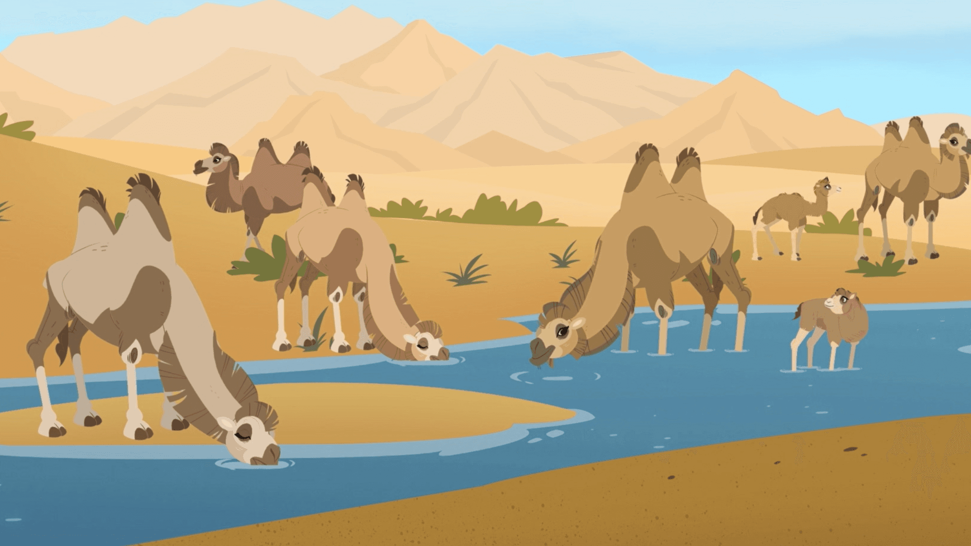 The Bro's and Aviva have no water left, luckily Backpack and Napsack find them.