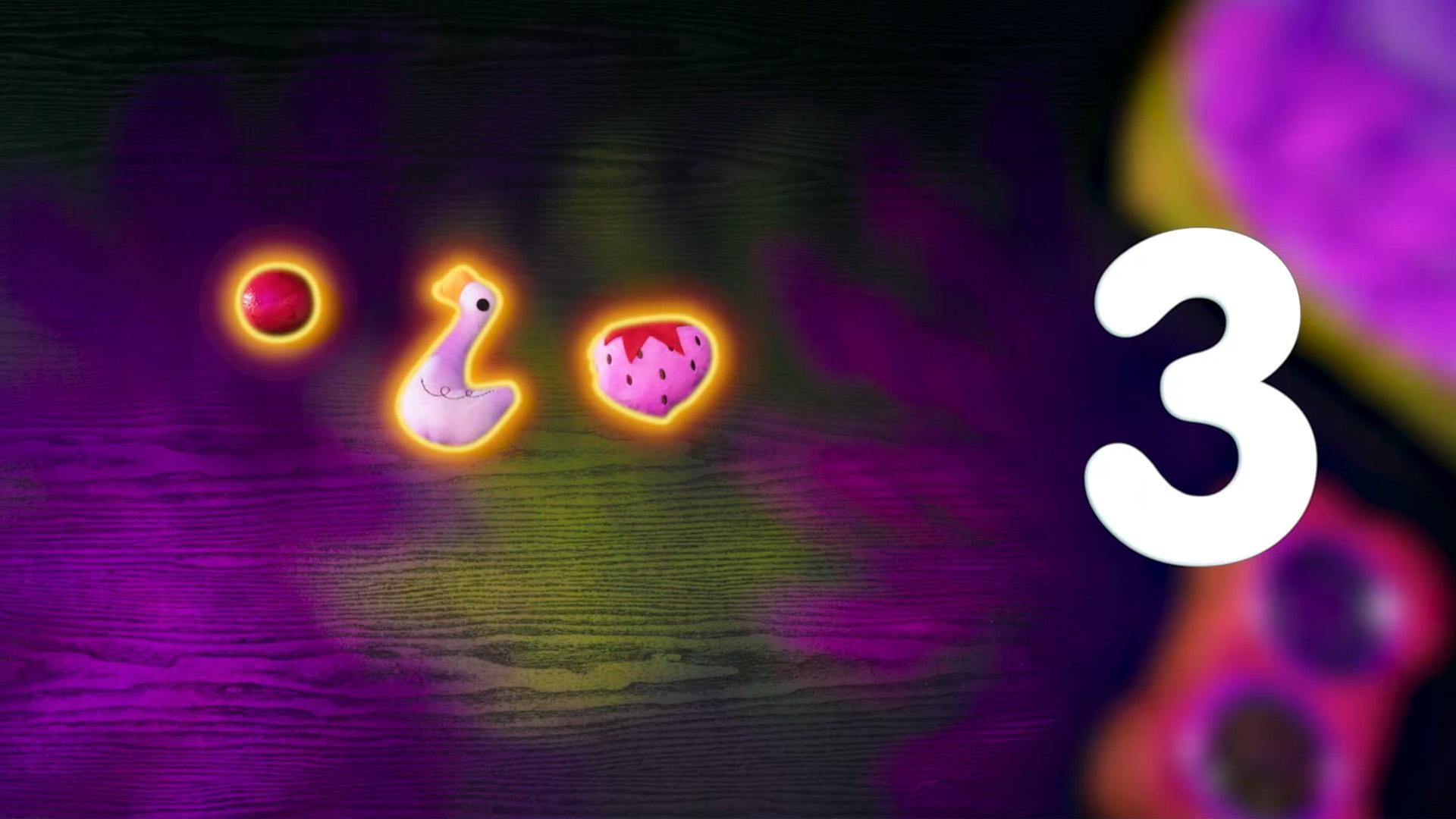 Let's Count! Today's number of the day is three.