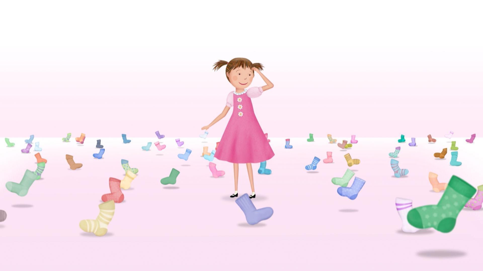 Pinkalicious thinks of a crafty way to find Peter's lost sock.