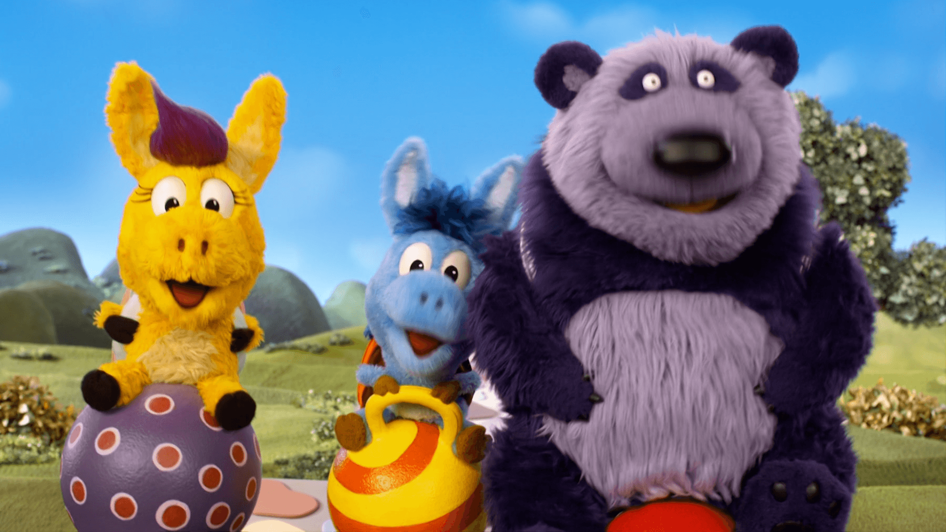 Donkey, Cousin, and Panda head out for a Someplace Else road trip.