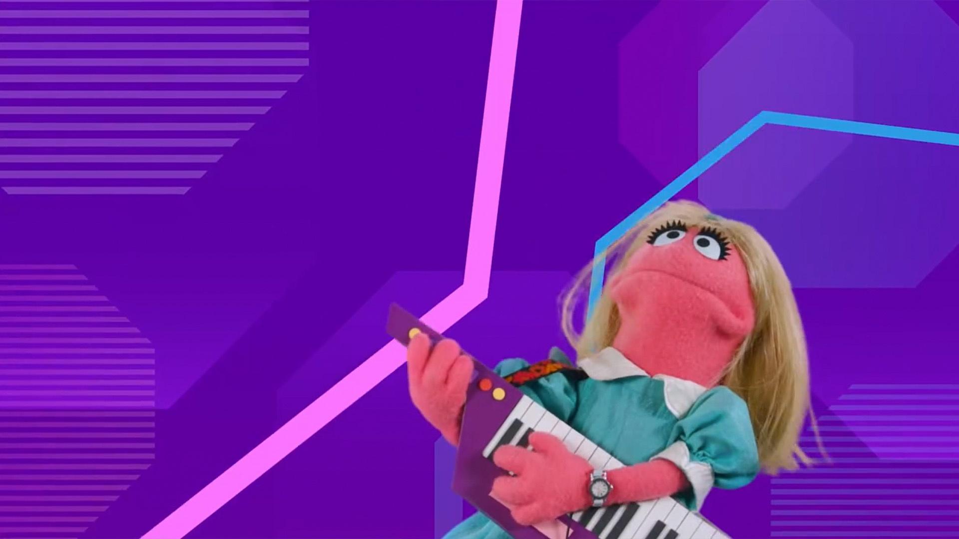 Prairie Dawn, Elmo, Cookie Monster, and the Count sing about Octagons!