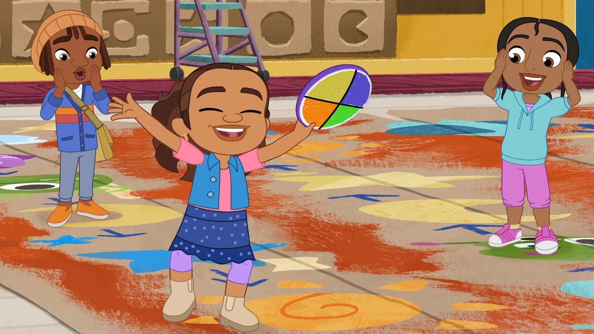 Alma, André and Rafia make up a game, but Alma starts making up rules that put her ahead.