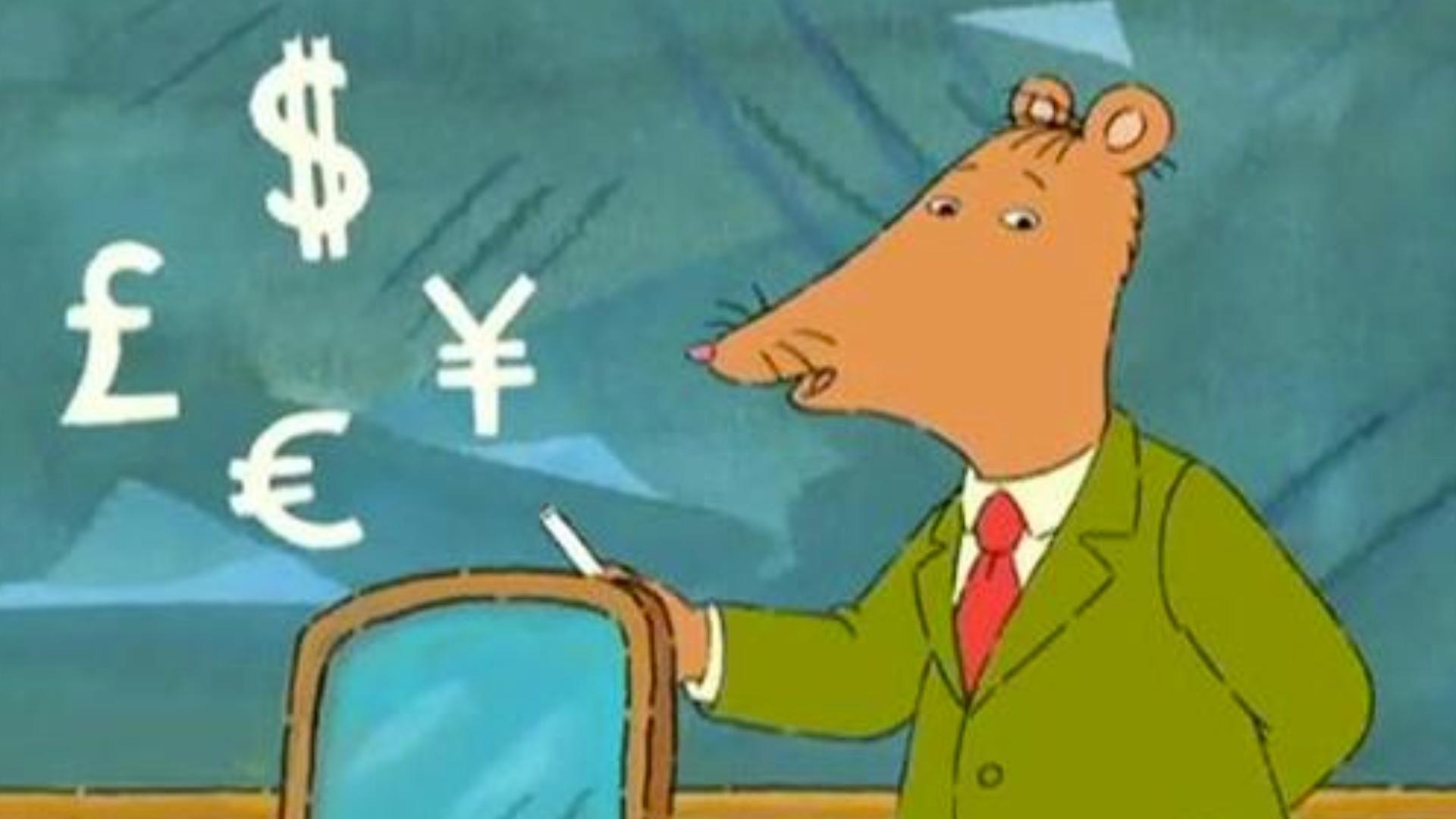 Mr. Ratburn's class can't spend any money./Buster's toy goes into the teacher's lounge.