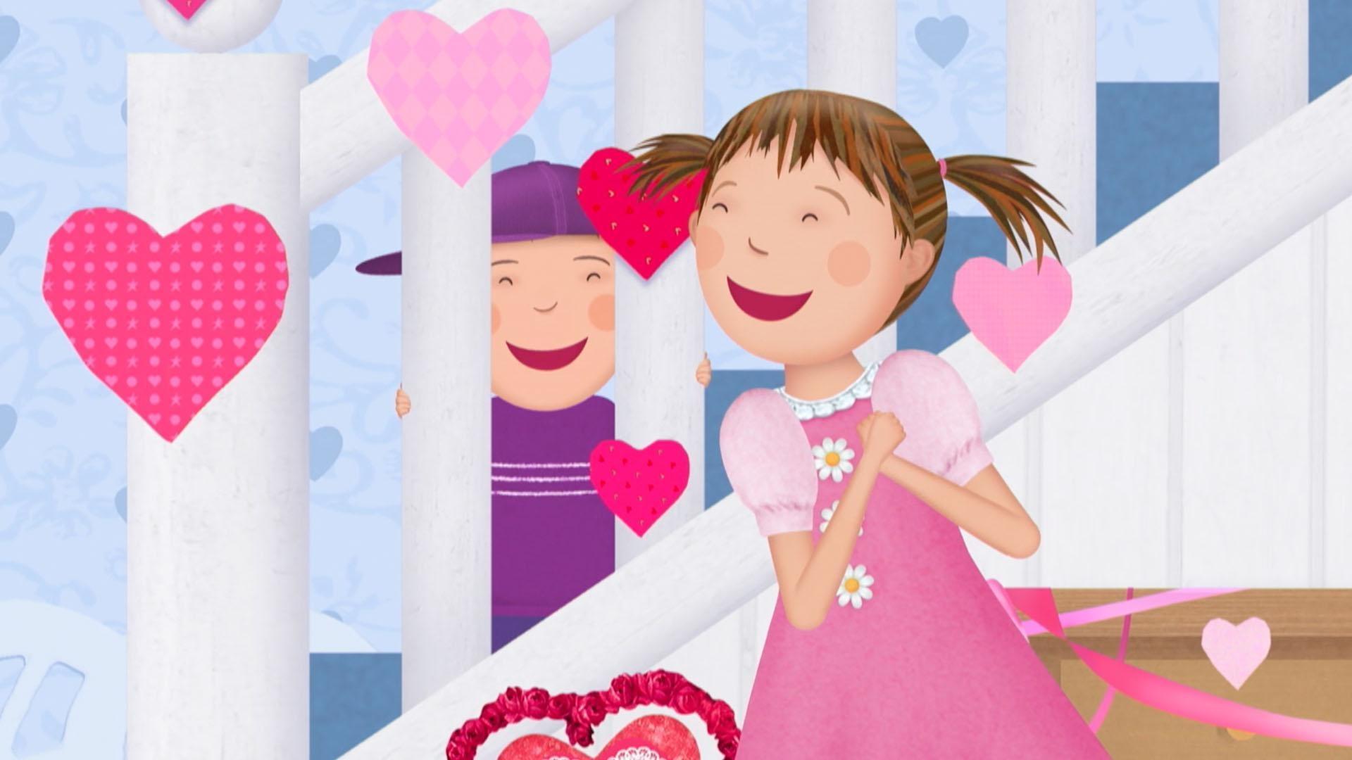 Pinkalicious and Peter sing about decorating the house for Valentine's Day!