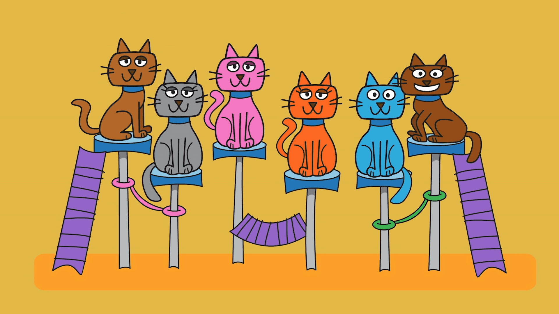 Lola has 6 amazing cats! Can you count them all?