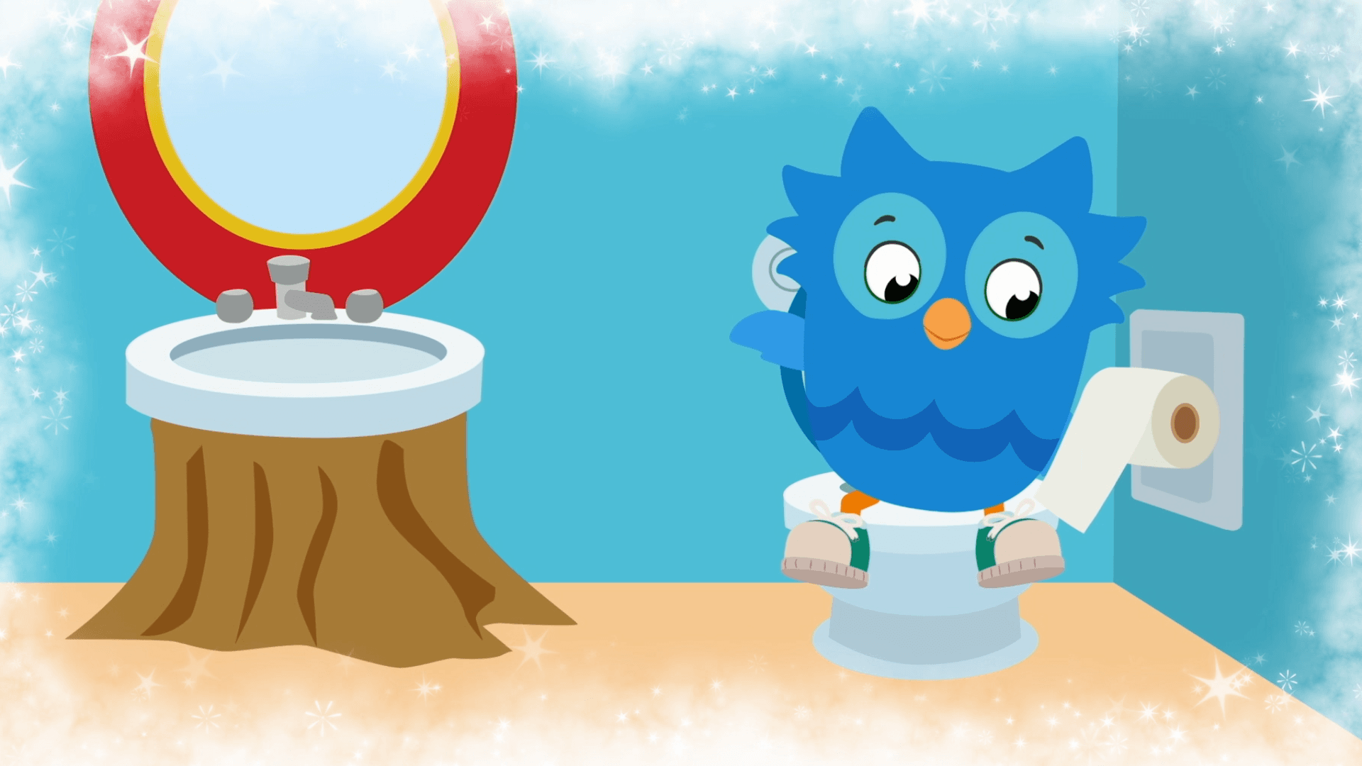 A song about how if you need to go potty someplace new, you can use a different bathroom.