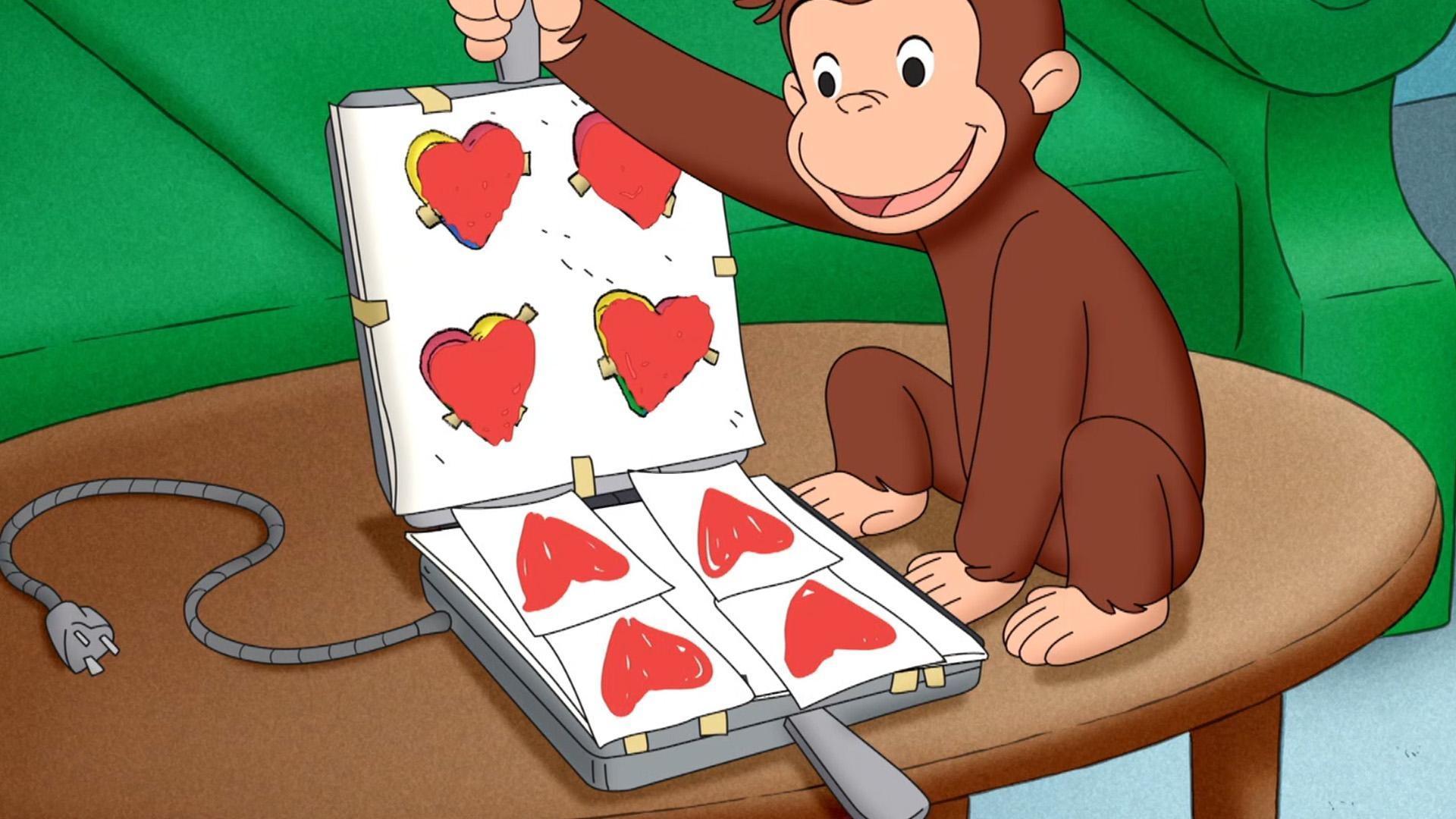 George makes homemade Valentine's Day cards / George stops a deer from eating his garden.