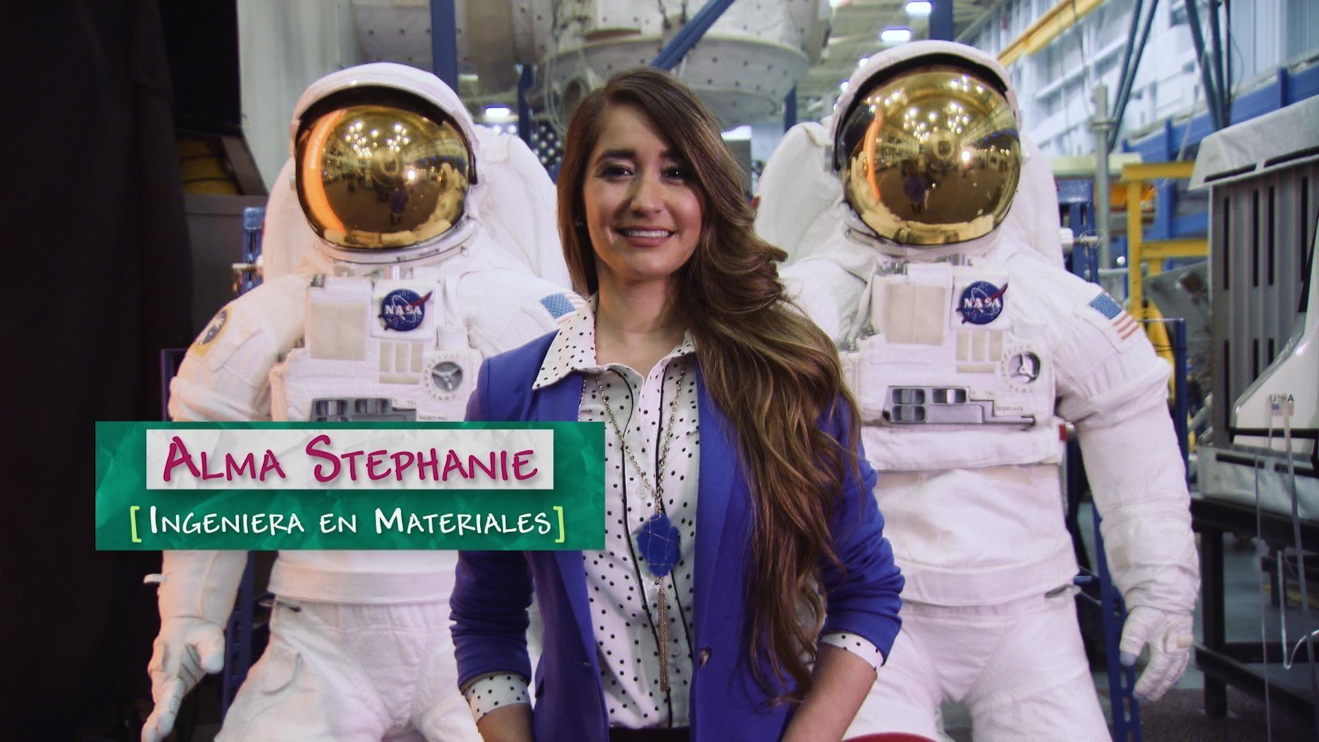 Alma Stephanie is a Metallurgical and Materials Engineer at the NASA Johnson Space Center.