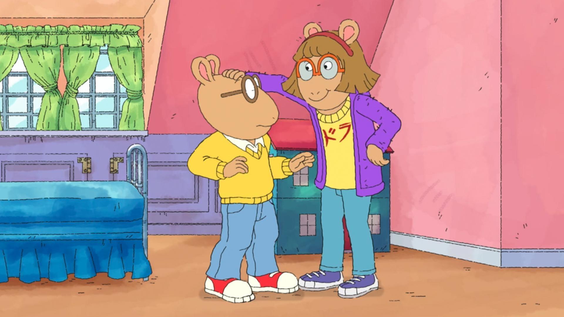 Arthur has traveled 4 years into the future and is reunited with his big sister D.W.!