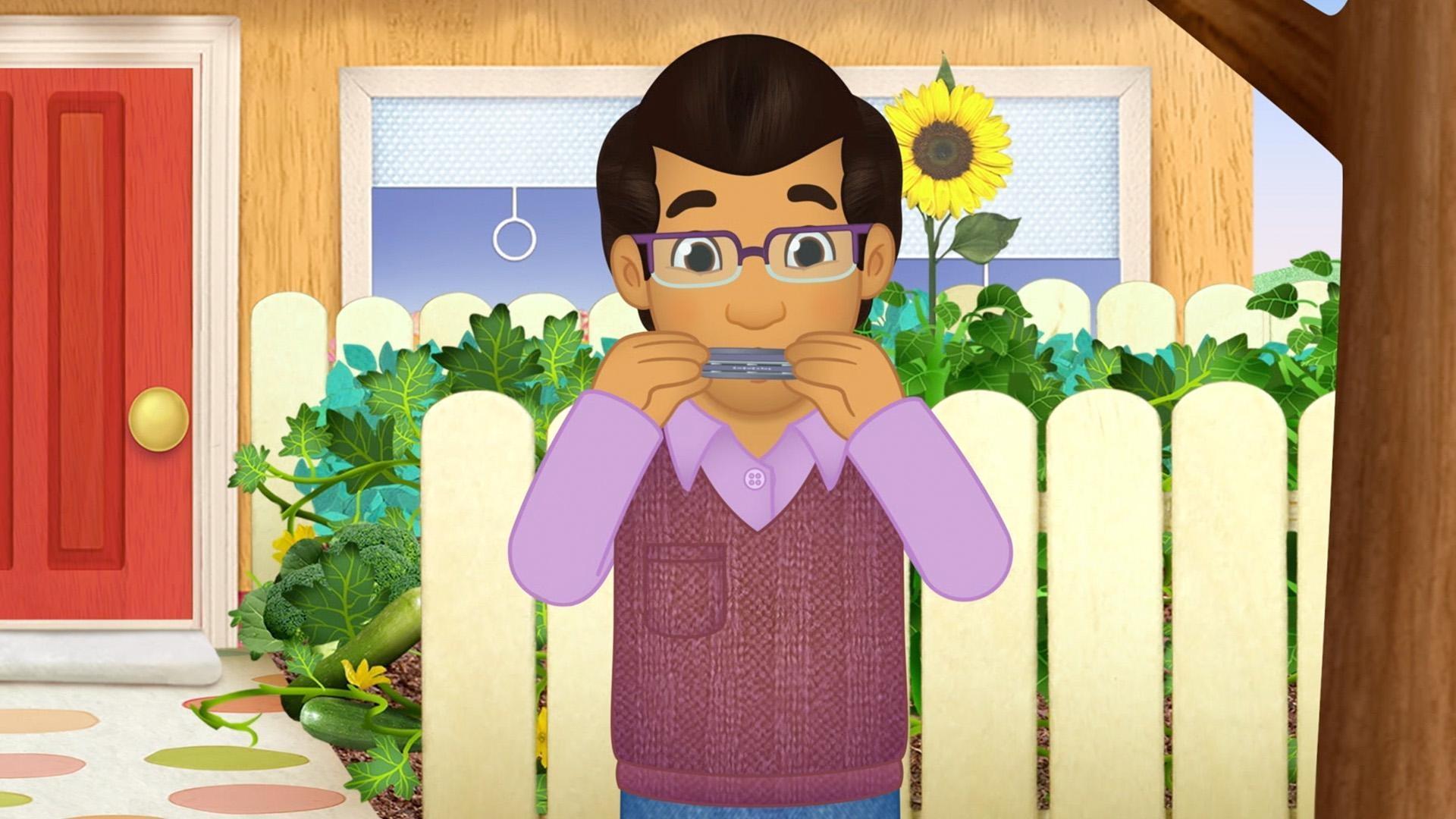 Mr. Malik shows us how he plays "Tree Tree Tree" on his harmonica.