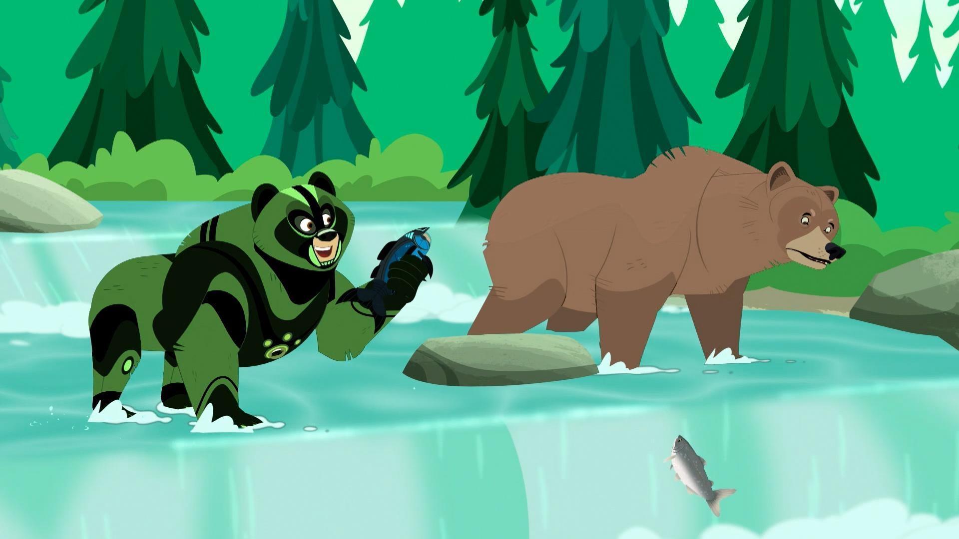 Martin activates salmon creature powers and travels up river to find the time thruster.