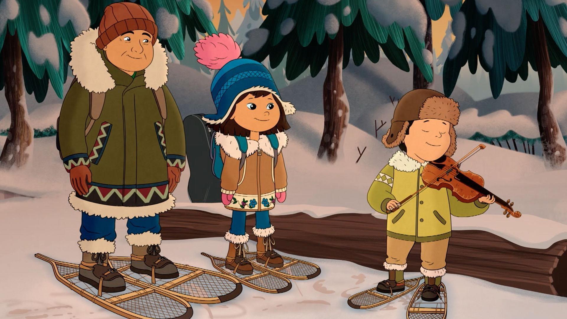 Oscar wants to play in the fiddle festival. / A mink makes Molly and Trini stinky!