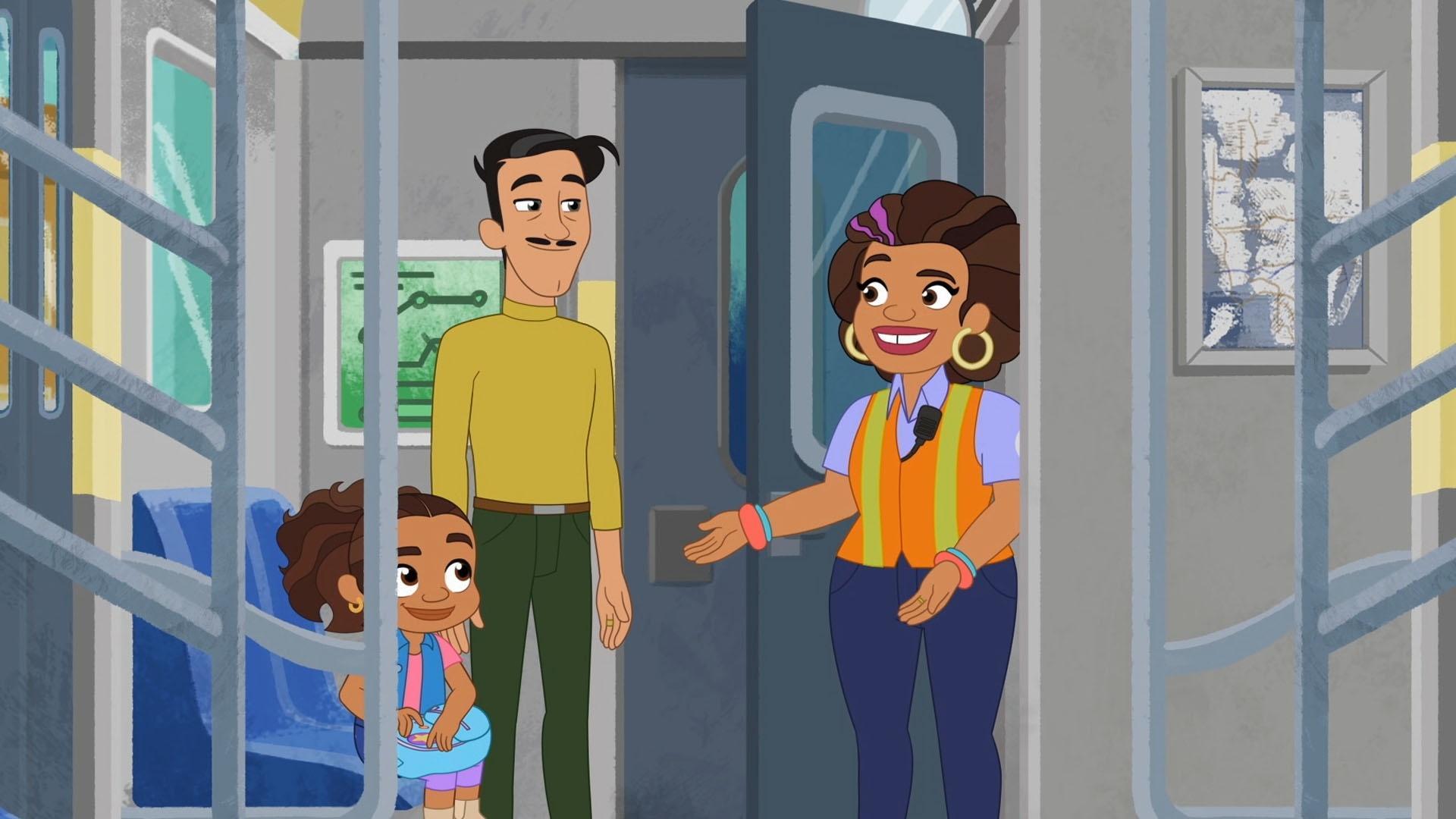 Alma, Nestor and Gloria hop on the 6 train.