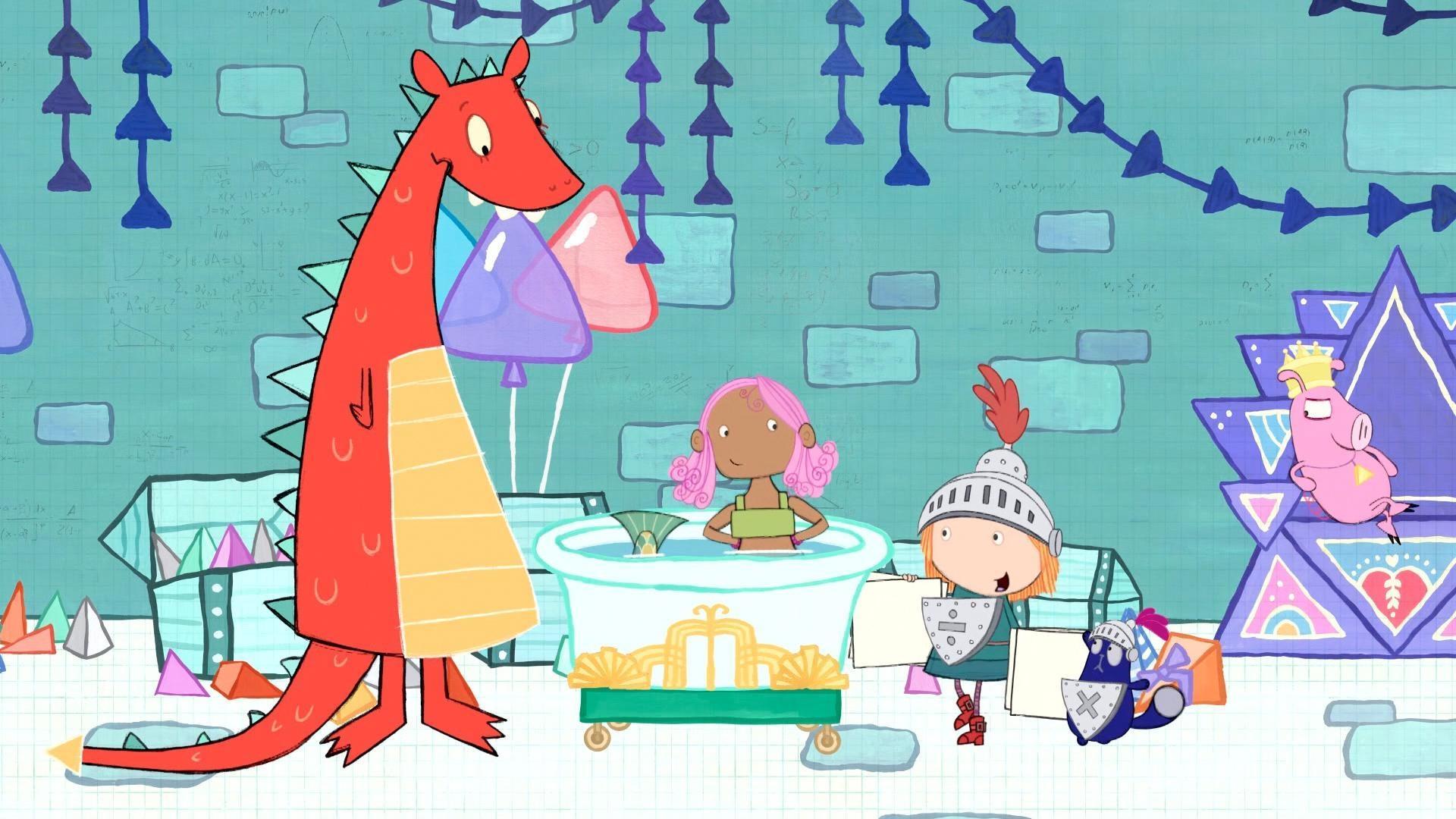 Peg and Cat have to sing the silliest song in the land for King the Pig.