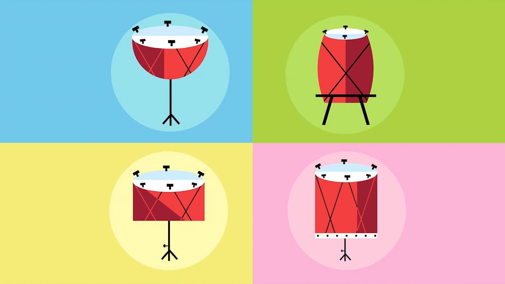 A drummer sings a song while counting to the beat of his 4 drums!