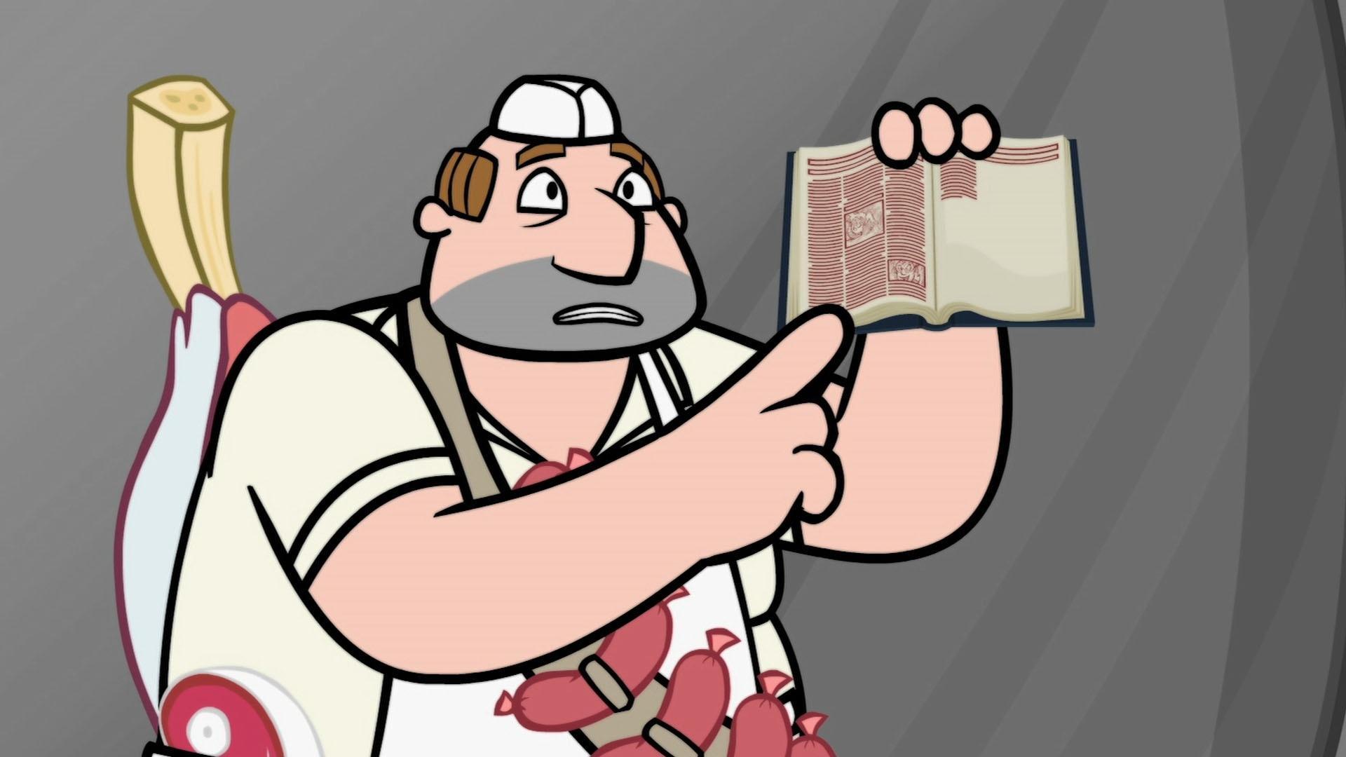 The Butcher finds a book with special villain tricks
