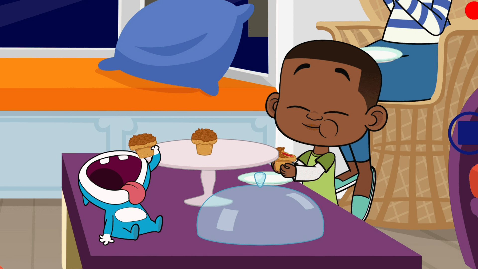 Liana serves up some muffins to the Loops and they guess the secret ingredient.