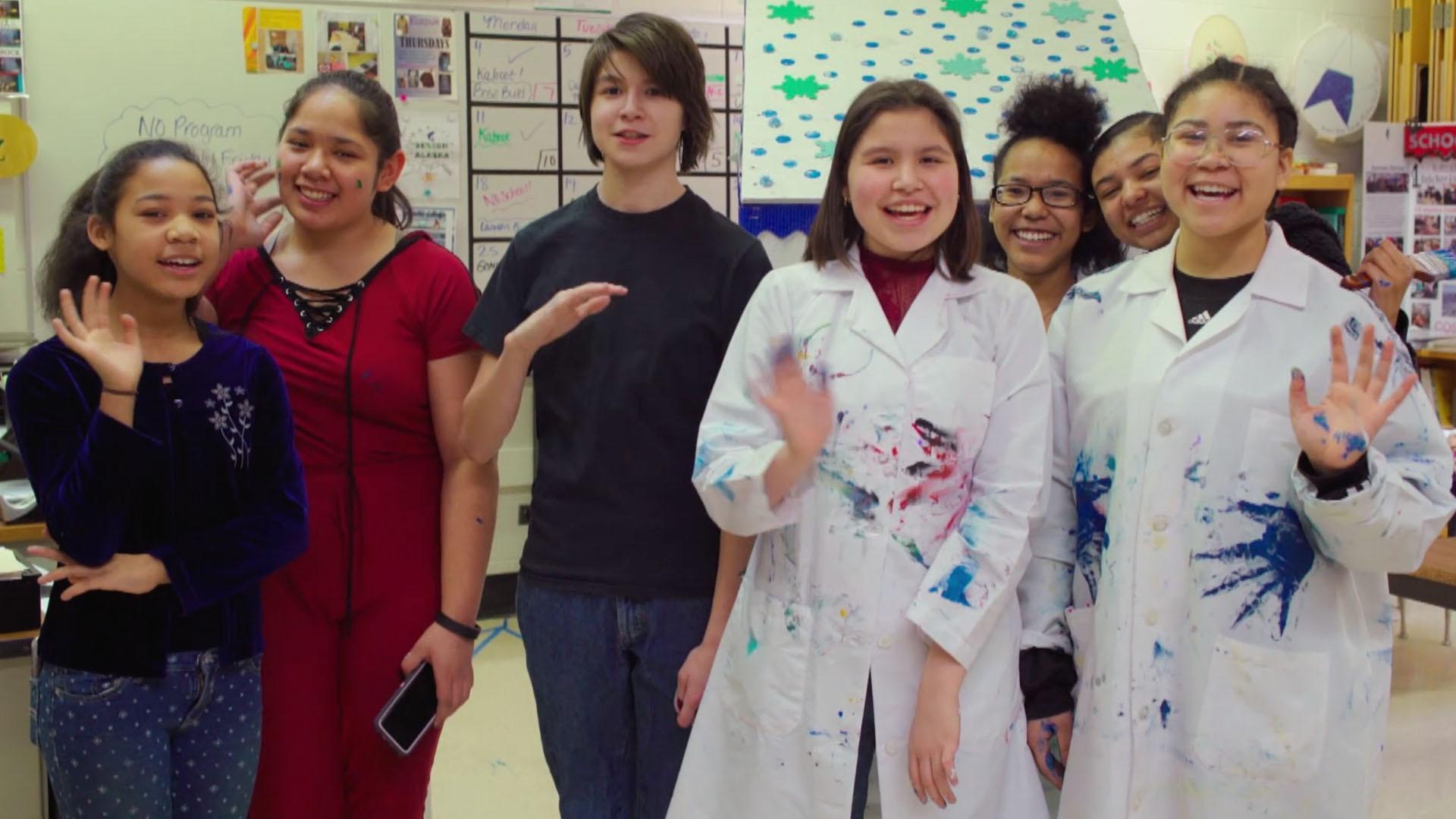 Students in Anchorage design, build, and race an outhouse.