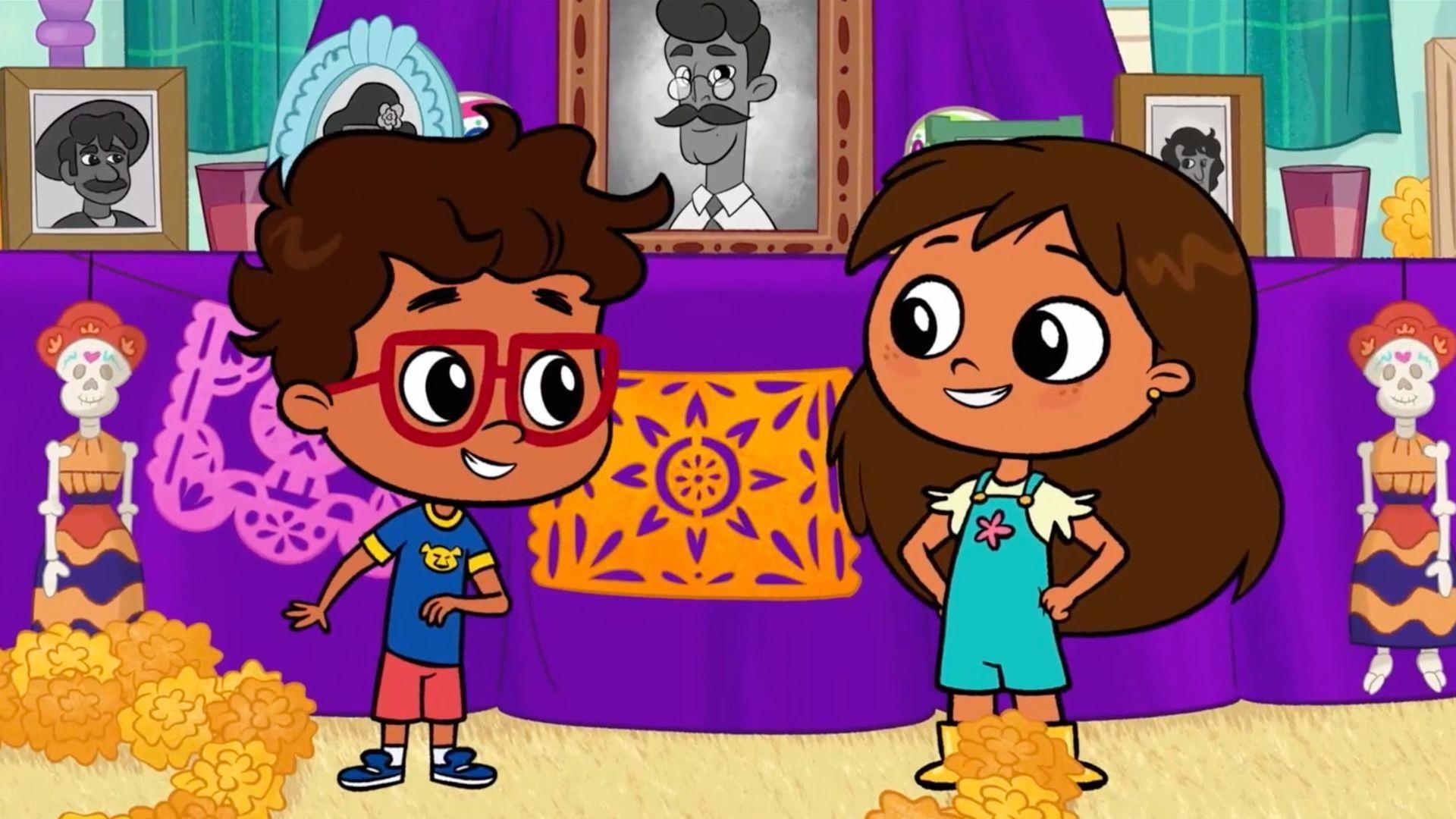 Rosie and Javi make a Catrina Doll
