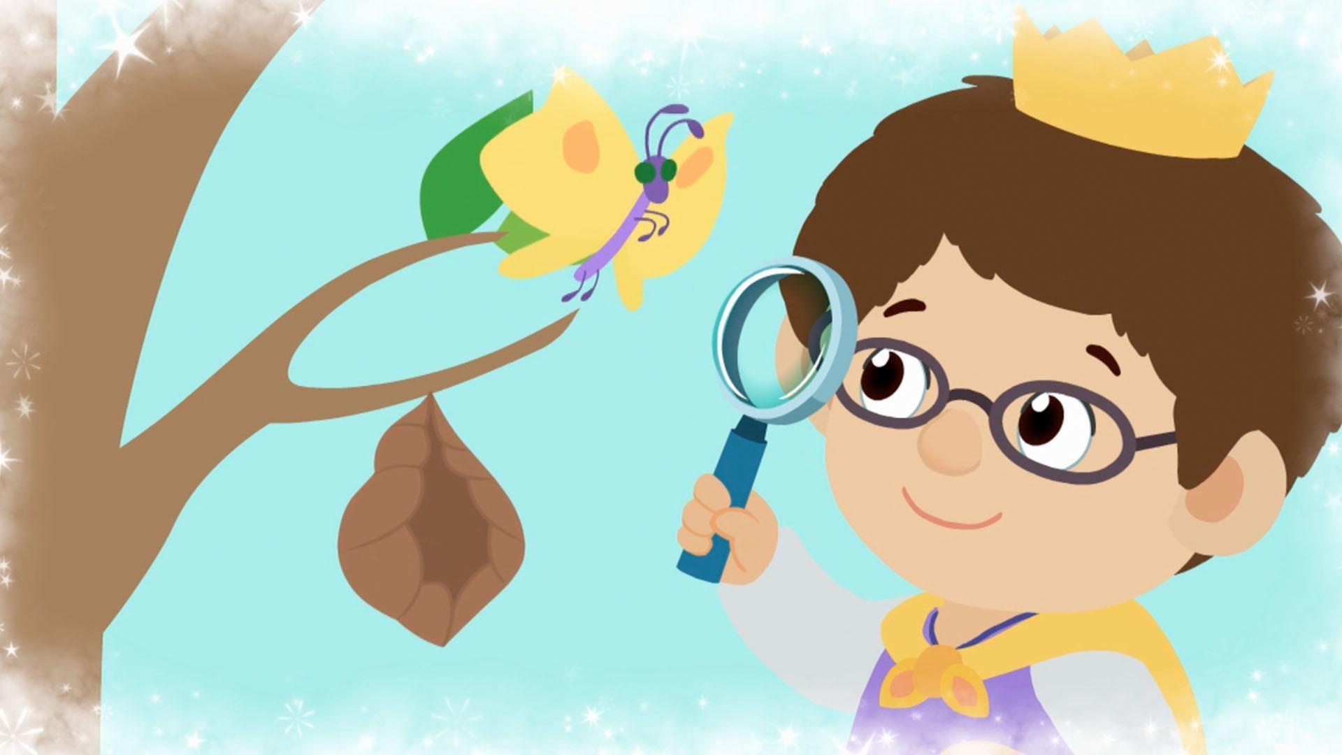 We see Daniel and his friends wondering about birds, butterflies, clocks and more.