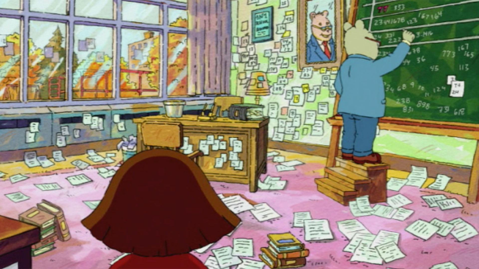 Arthur and his friends discover their class rankings./Brain is addicted to a reality show.