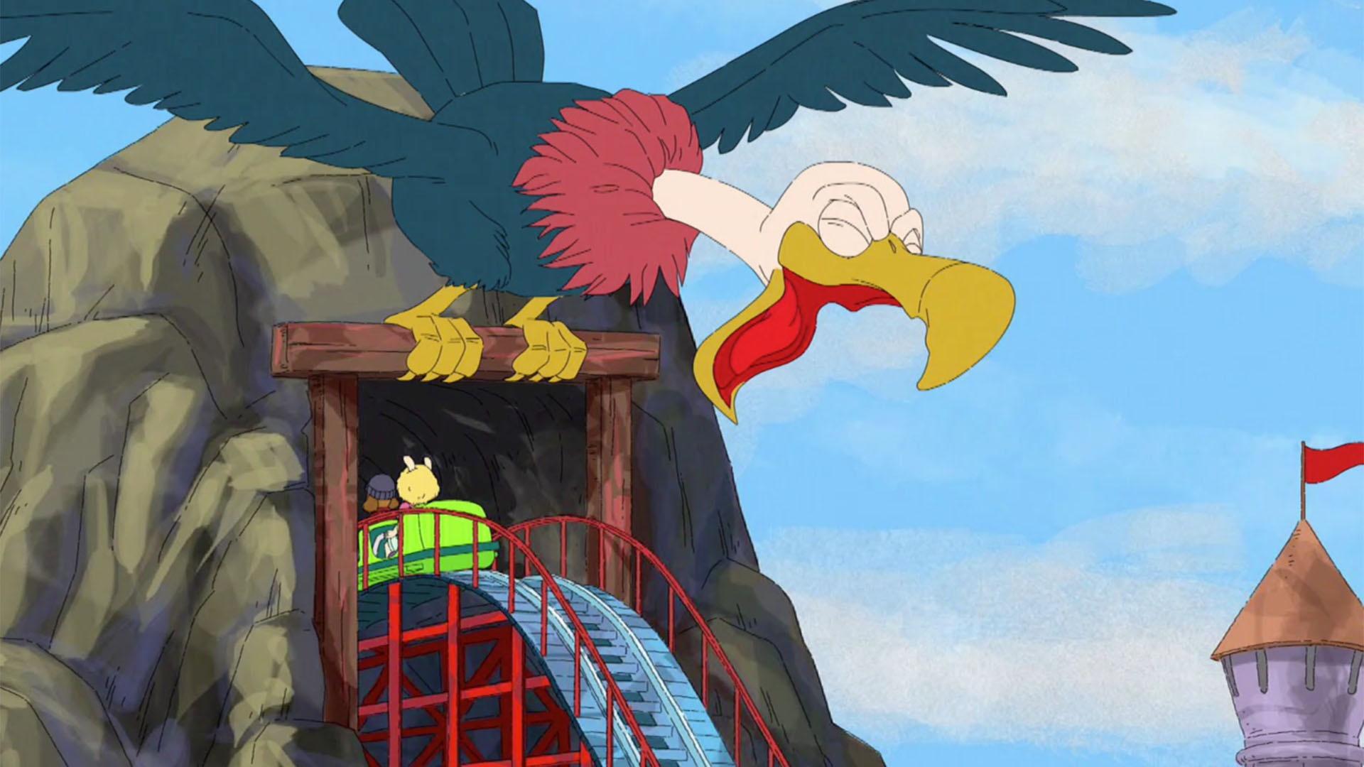 Ladonna may say that The Buzzard is scary, but D.W. and Bud are riding that rollercoaster!