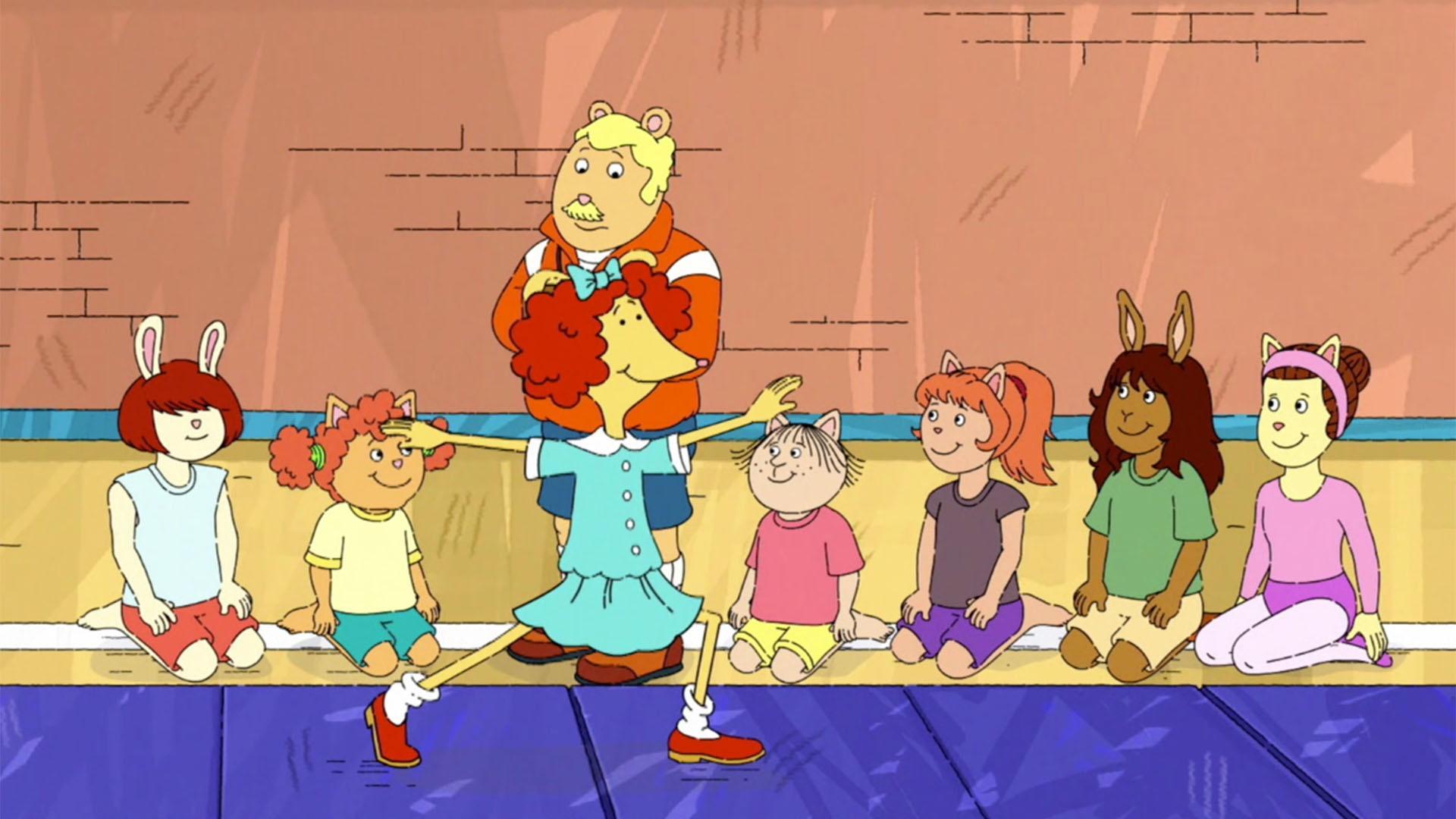 Marina and Prunella try out for the gymnastics team with famous gymnast Boris Belinsky.