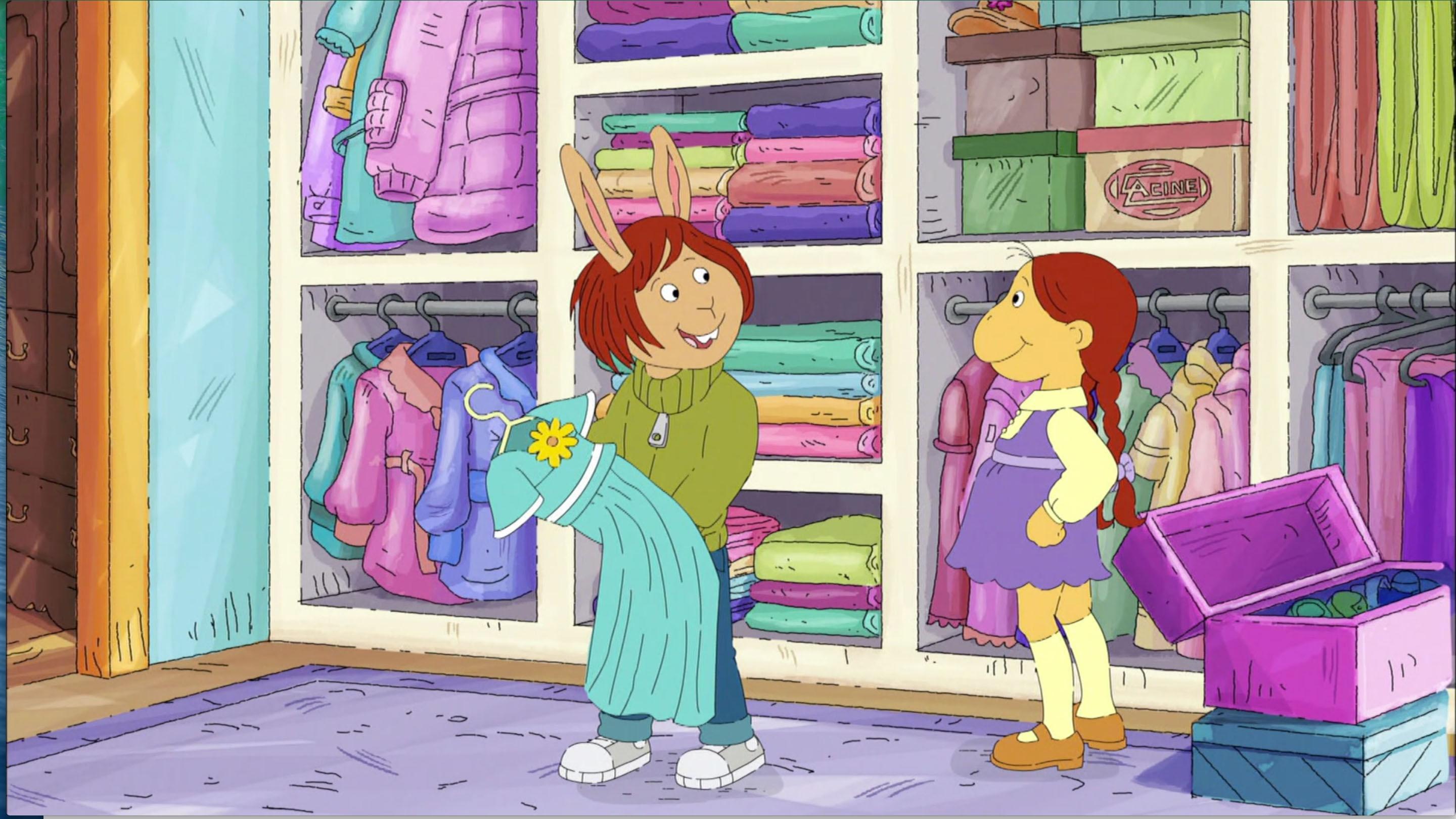 Tommy and Timmy discover which twin is older./Ladonna borrows a dress from Muffy.