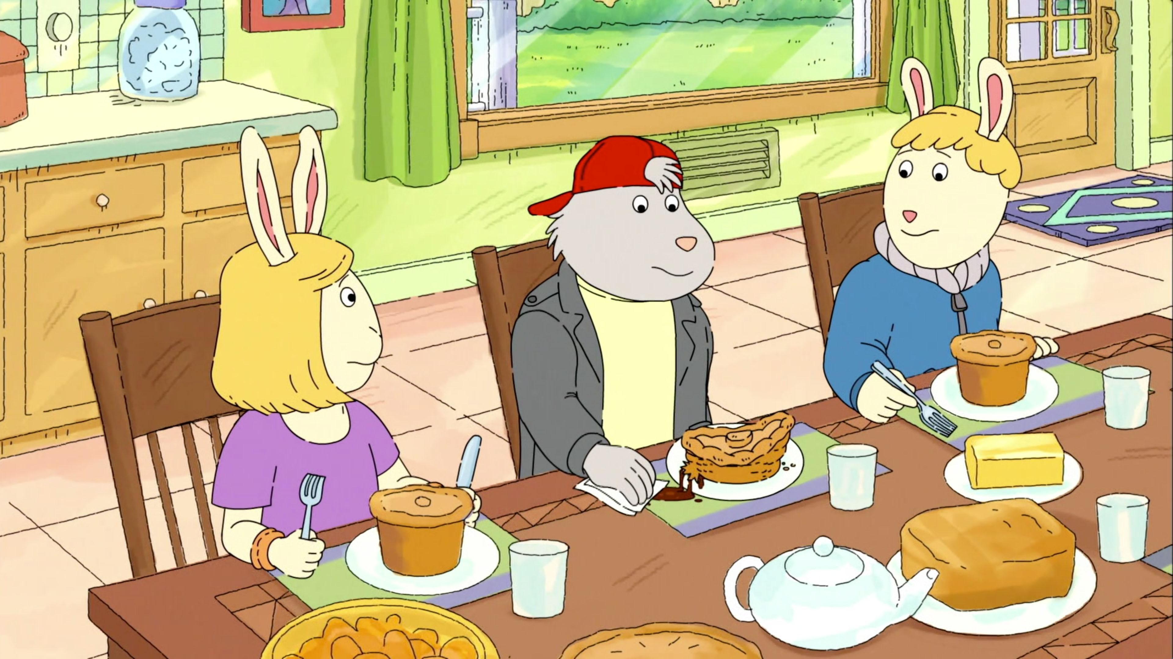 Rattles spends time with his new blended family. / Arthur babysits D.W. for his parents.