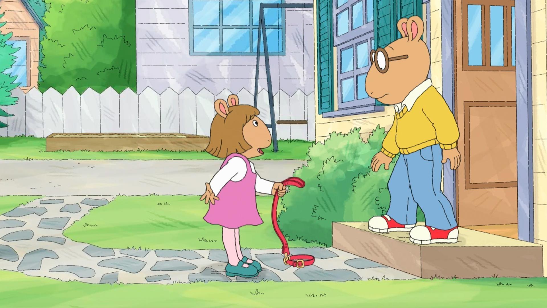 D.W. wants to take Larry outside to get some fresh air, but things don't go as planned!