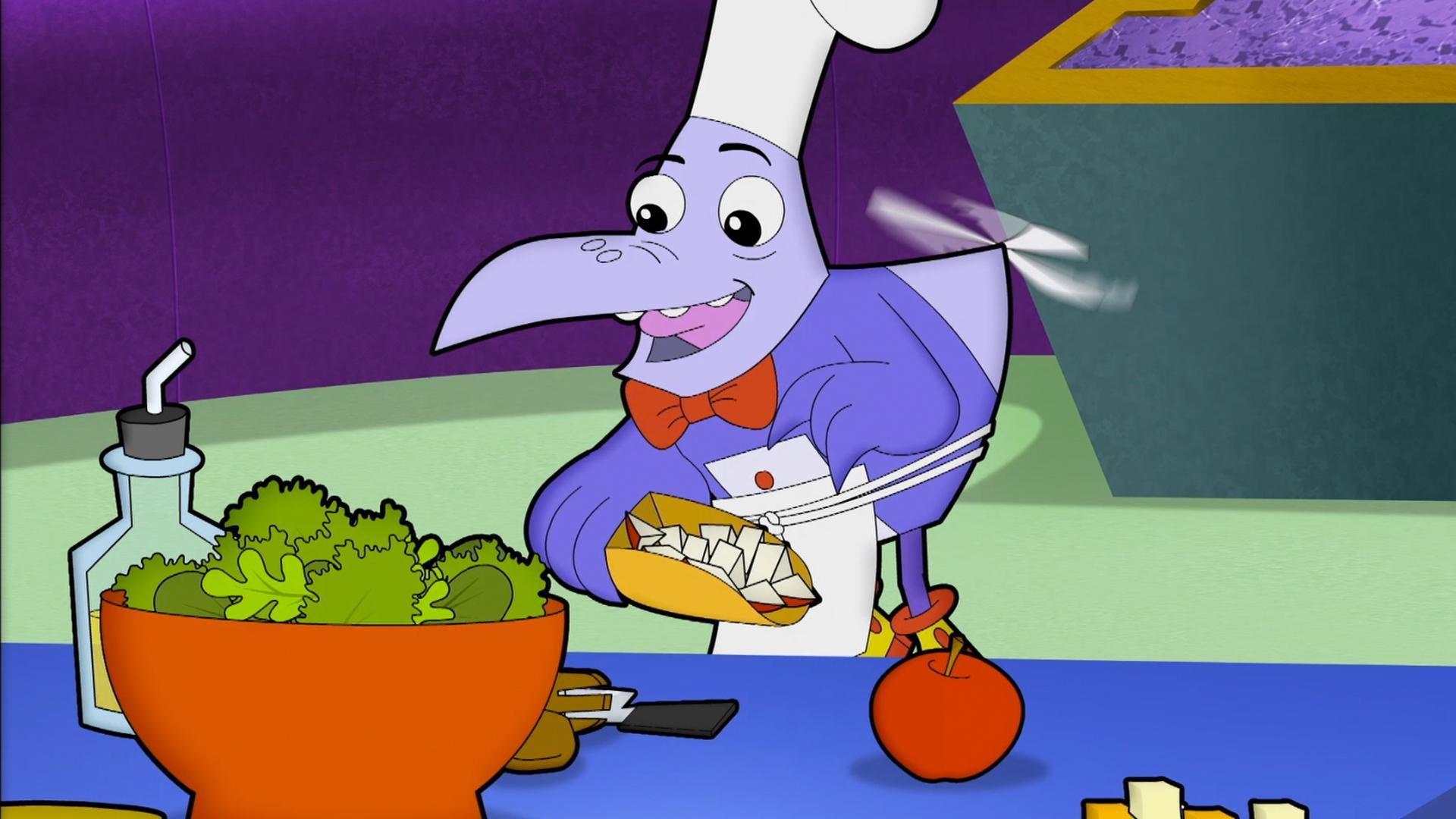 The CyberSquad discovers a popular new restaurant is serving unhealthy food.