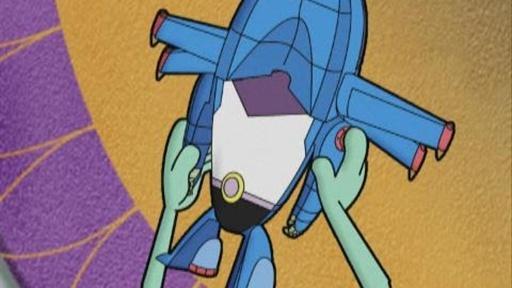 Buzz and Delete use the inverse to transform an action figure back into Hacke