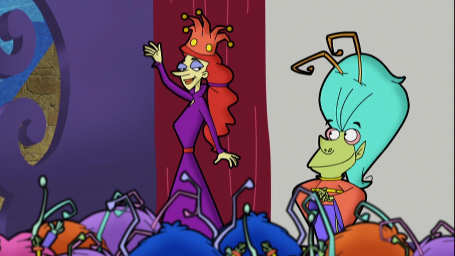 Wicked casts a spell on the Pompadorians to make them all adore her.