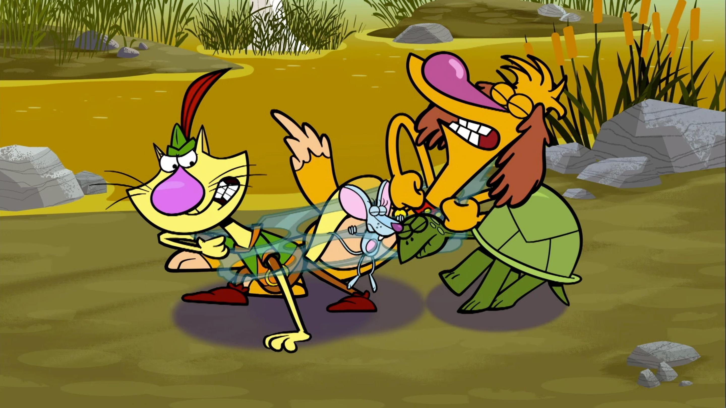 Nature Cat and the gang save a lizard and a turtle that are in danger.