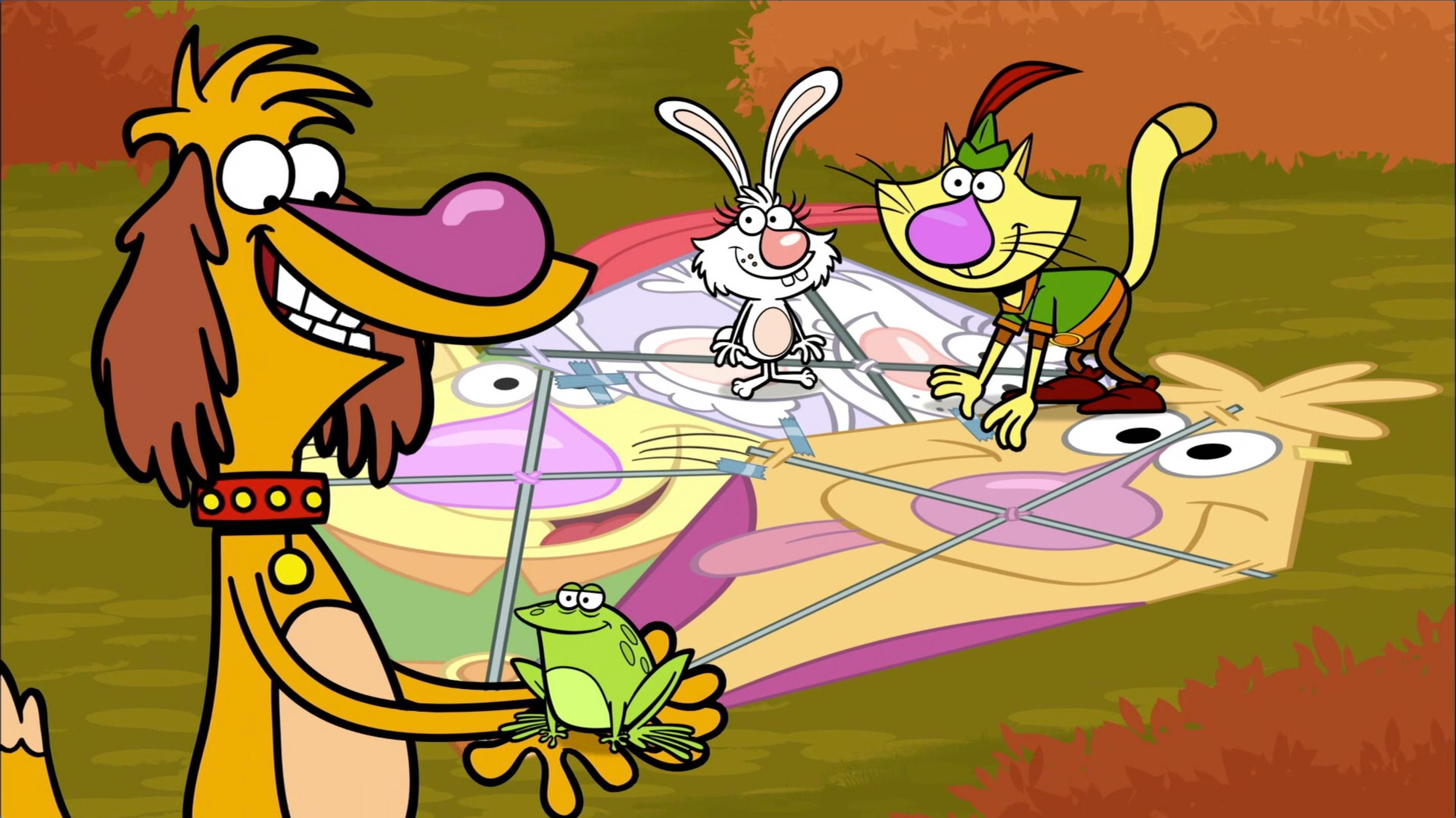 Nature Cat, Daisy and Hal build a sailboat.