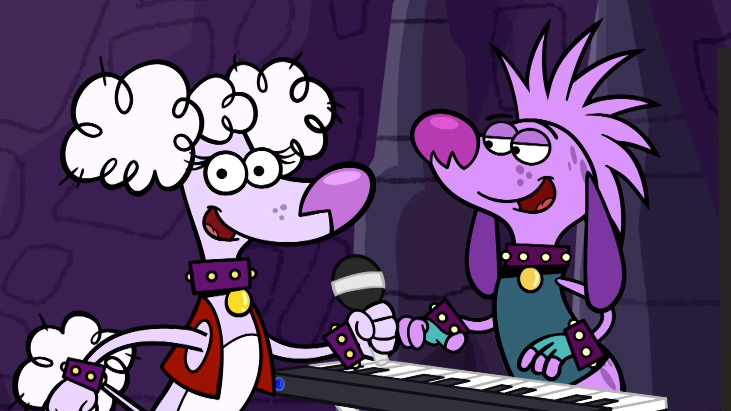 The gang's favorite band, Doggone, sings a song about exploring a cave!