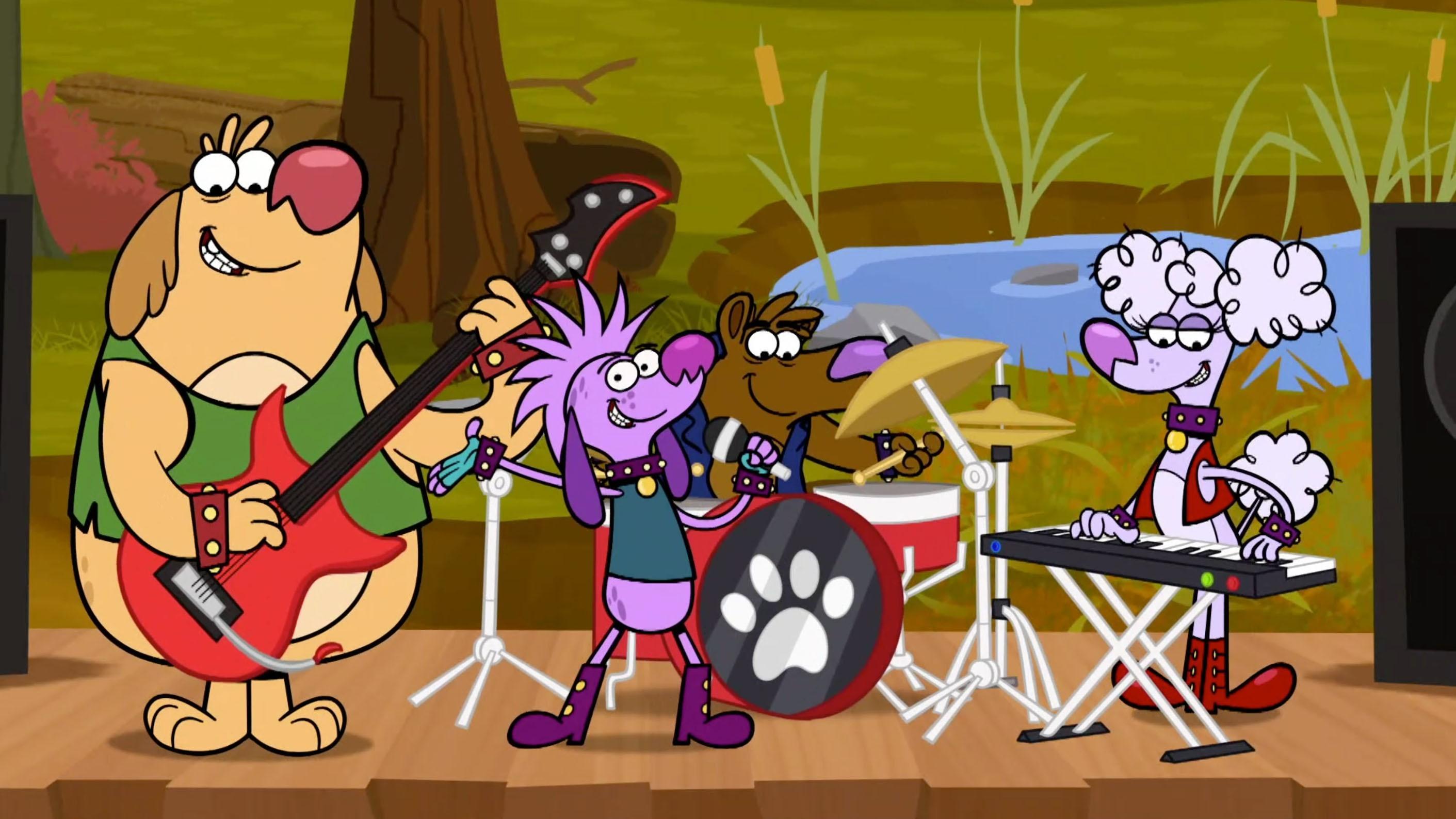 The gang's favorite band, Doggone, sings a song about mud puddles!