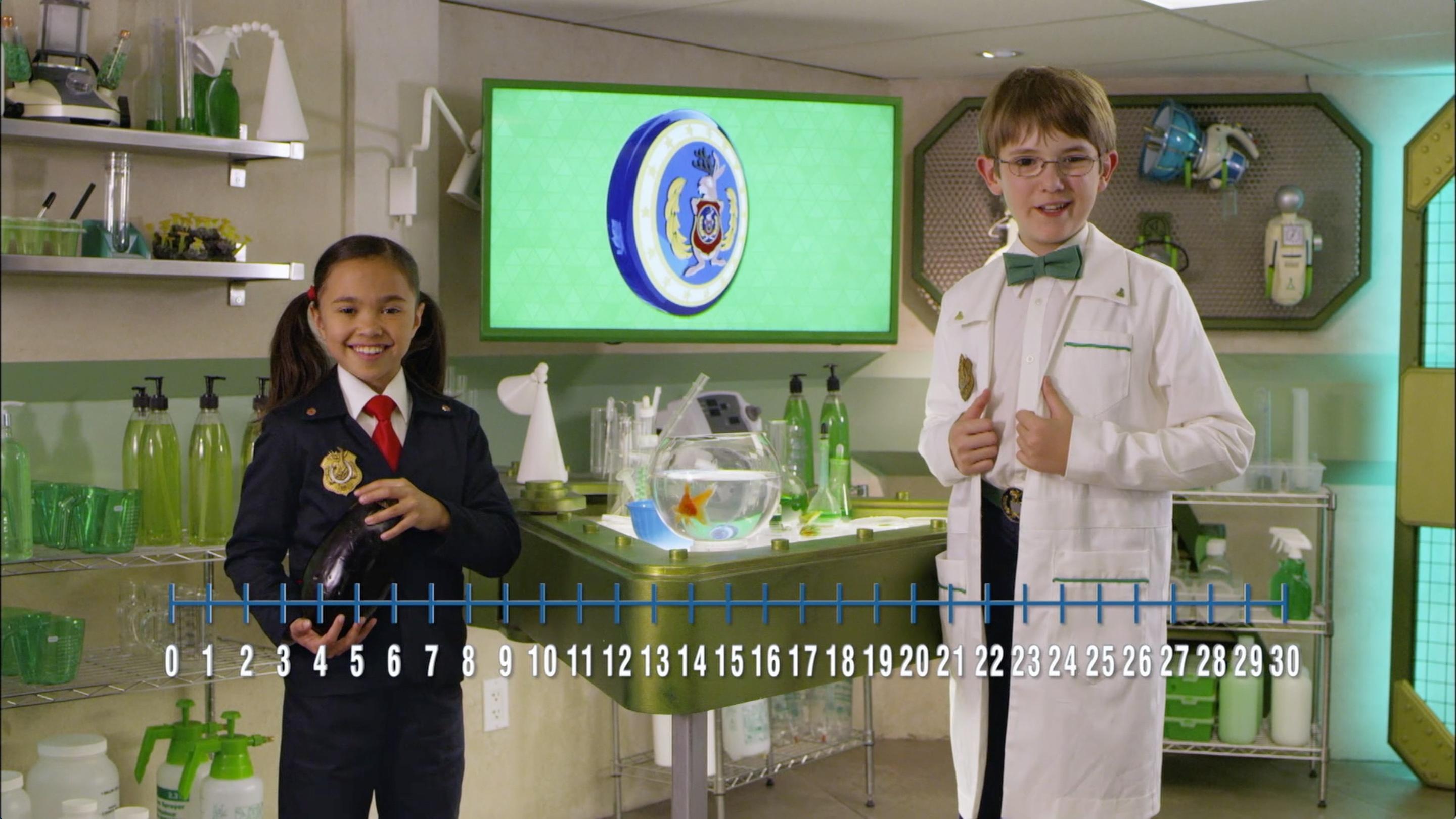 Oscar explains how to feed the Odd Squad Goldfish.