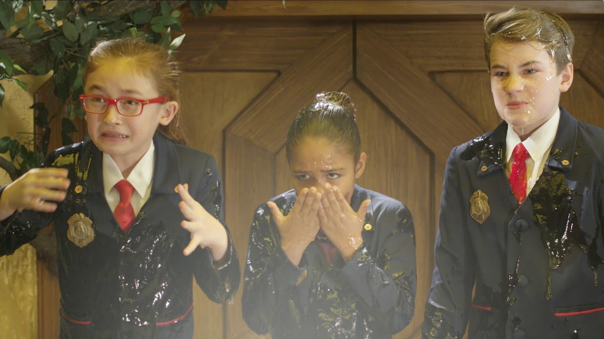 The agents celebrate an important milestone. / The agents investigate a mysterious egg.