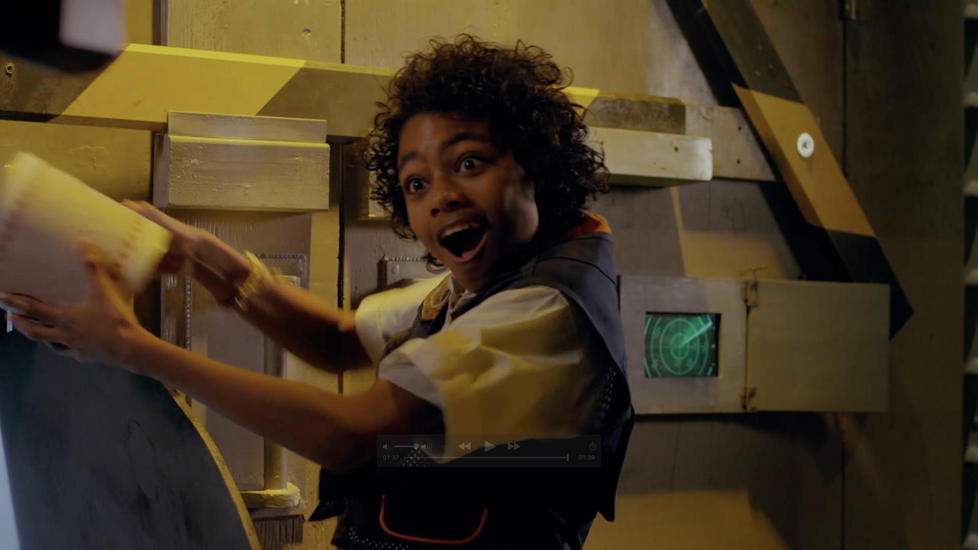 Otis helps Ocean figure out how much food he needs for the dinosaurs.