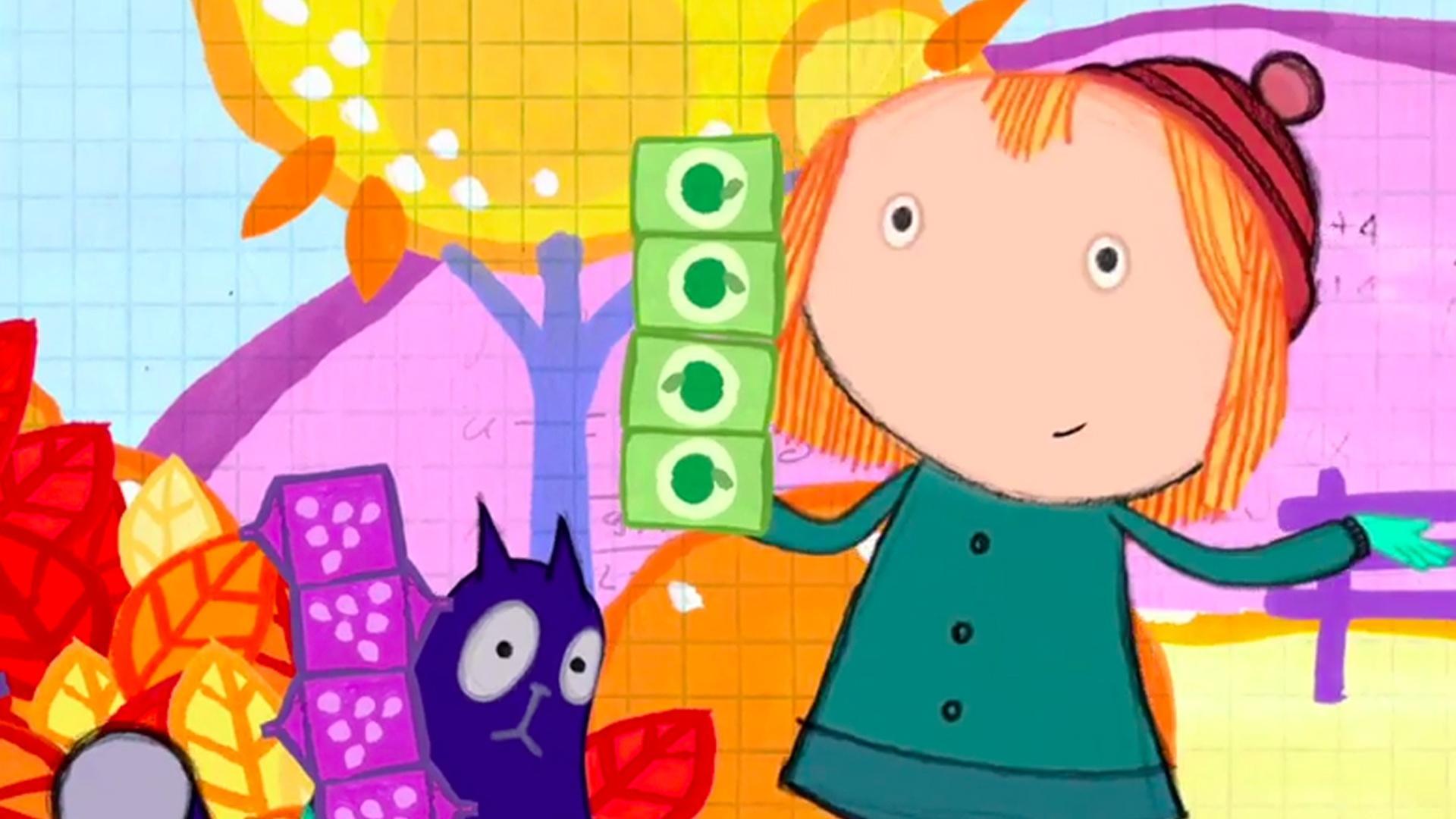 Peg and Cat re-use juice boxes to build an arch for the Nursery School Halloween Parade.