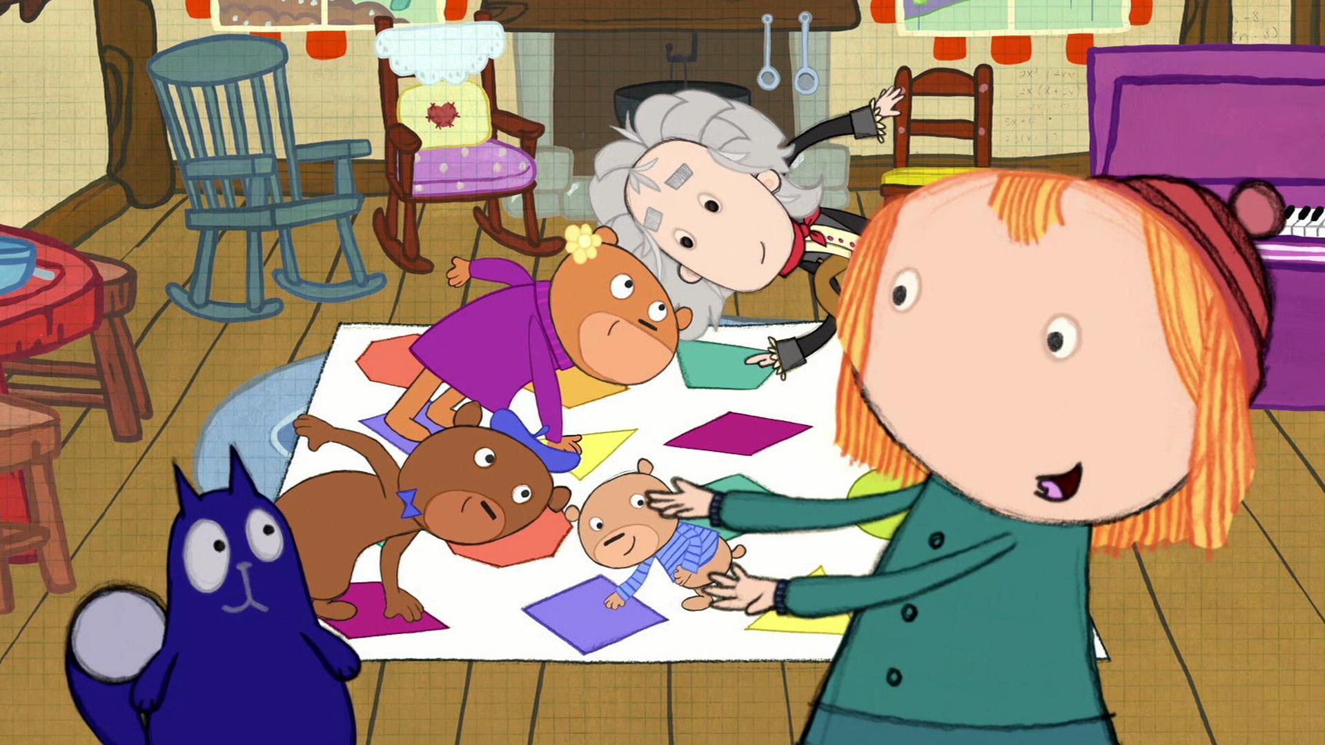 Peg and Cat help Beethoven and the Three Bears/Peg and Cat are Knights of the Round Table.