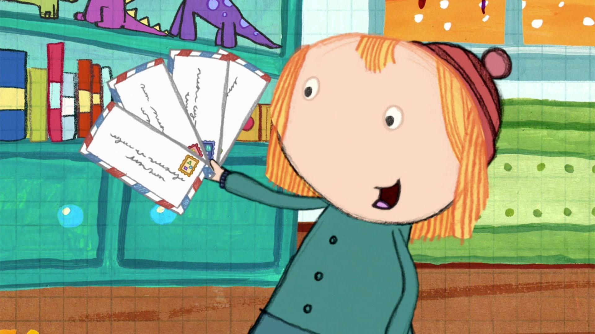 Peg and Cat mail some really important letters for Peg's mom.