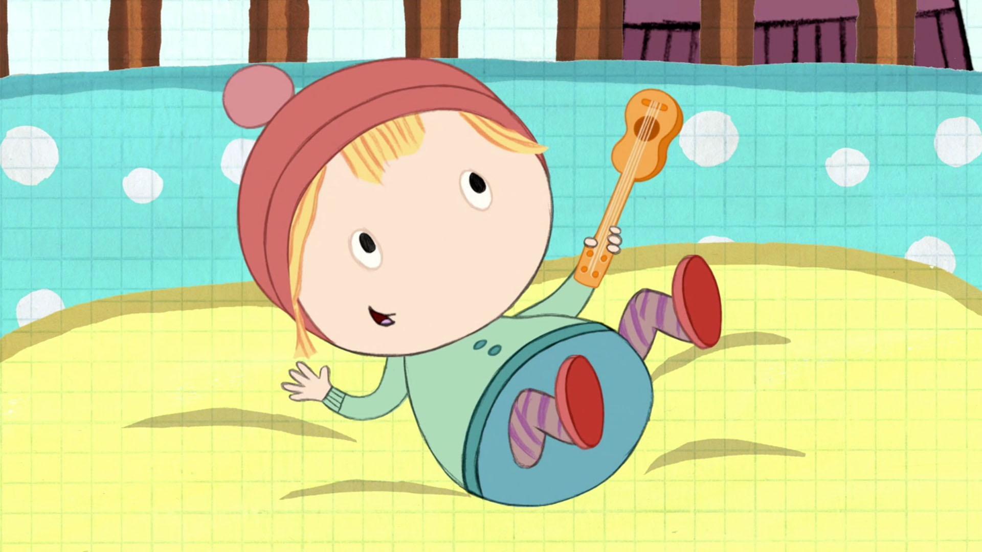 Peg, Cat, and Peg's mom sing a song about growing.