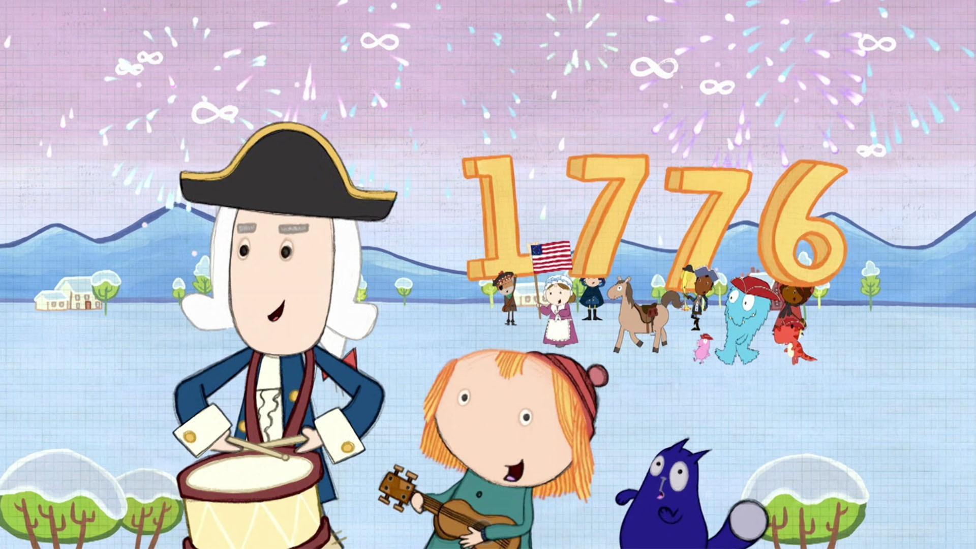 Peg and Cat help George Washington cross the Delaware./Peg has a showdown in the old west.