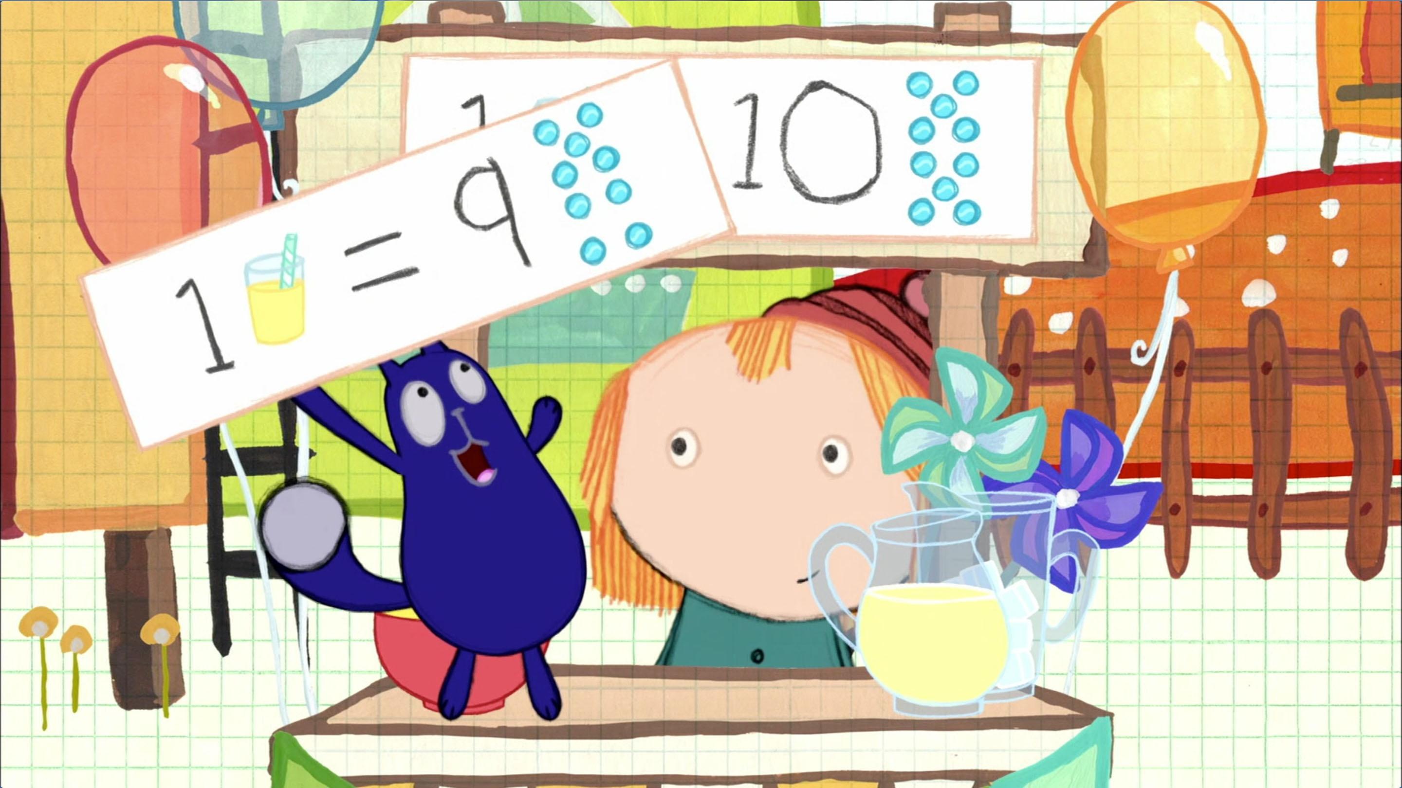 Peg and Cat help Richard avoid third place. / Peg and Cat sell lemonade for marbles.